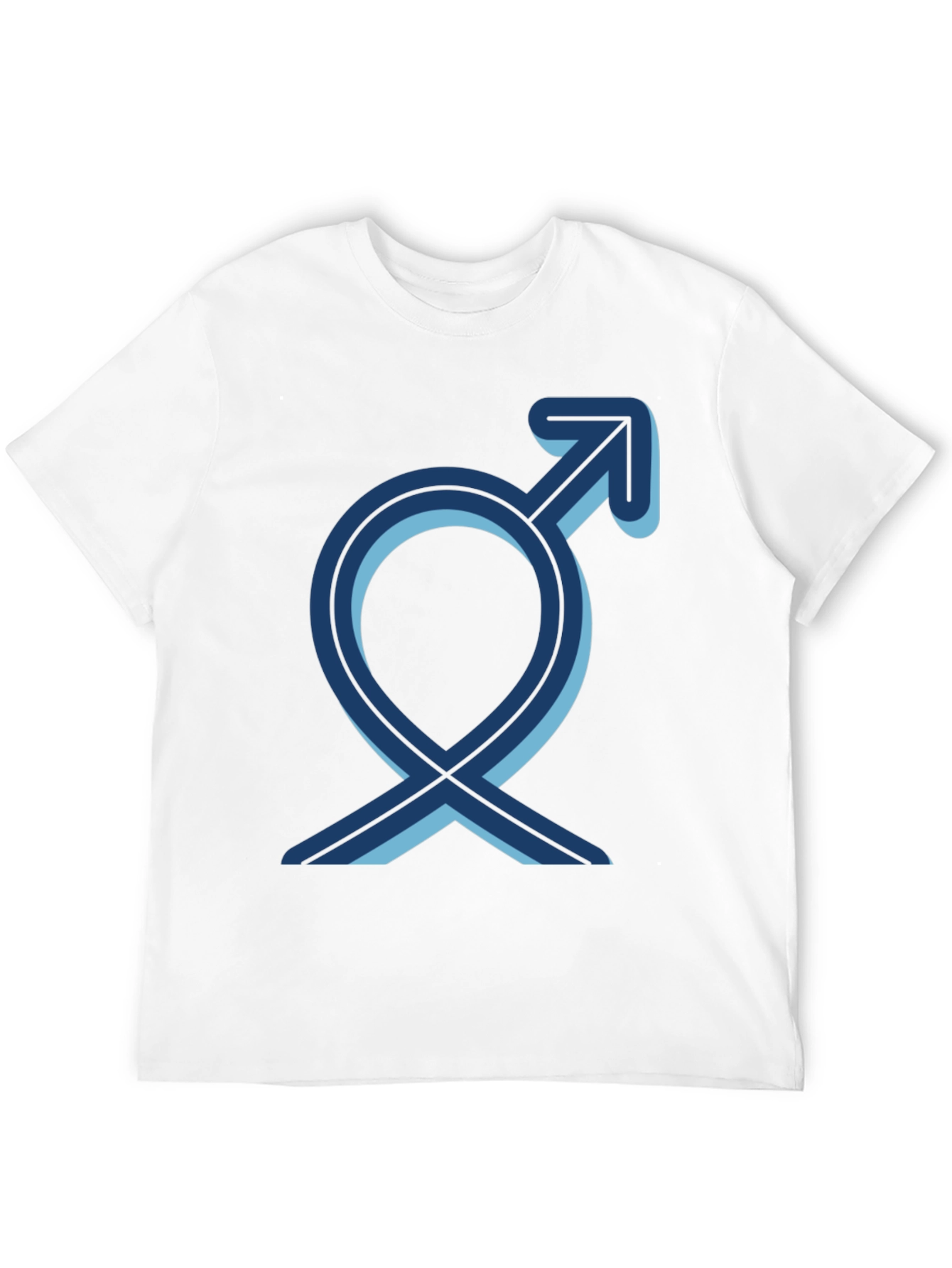 Mens Black T-Shirt with Gender Symbol