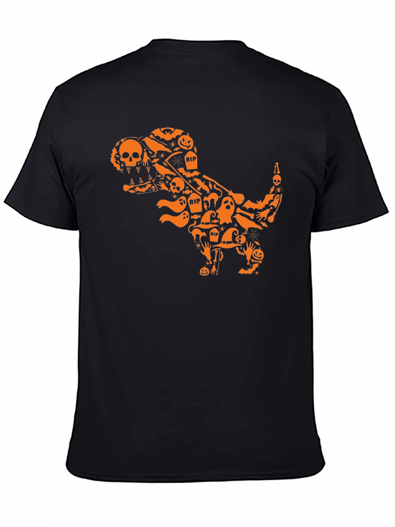 Halloween T-Rex Graphic Tee - Spooky Dinosaur Shirt