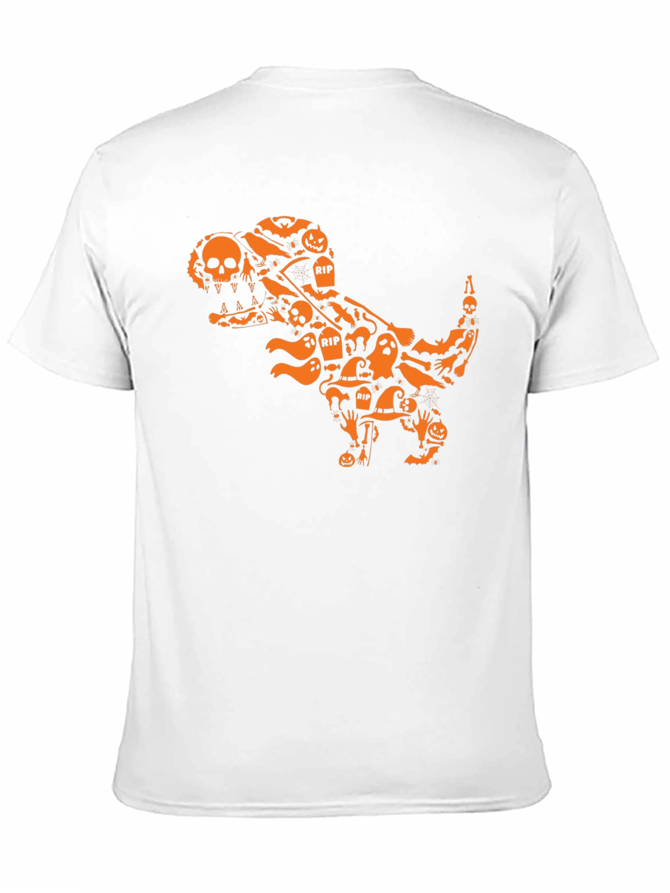 Halloween T-Rex Graphic Tee - Spooky Dinosaur Shirt