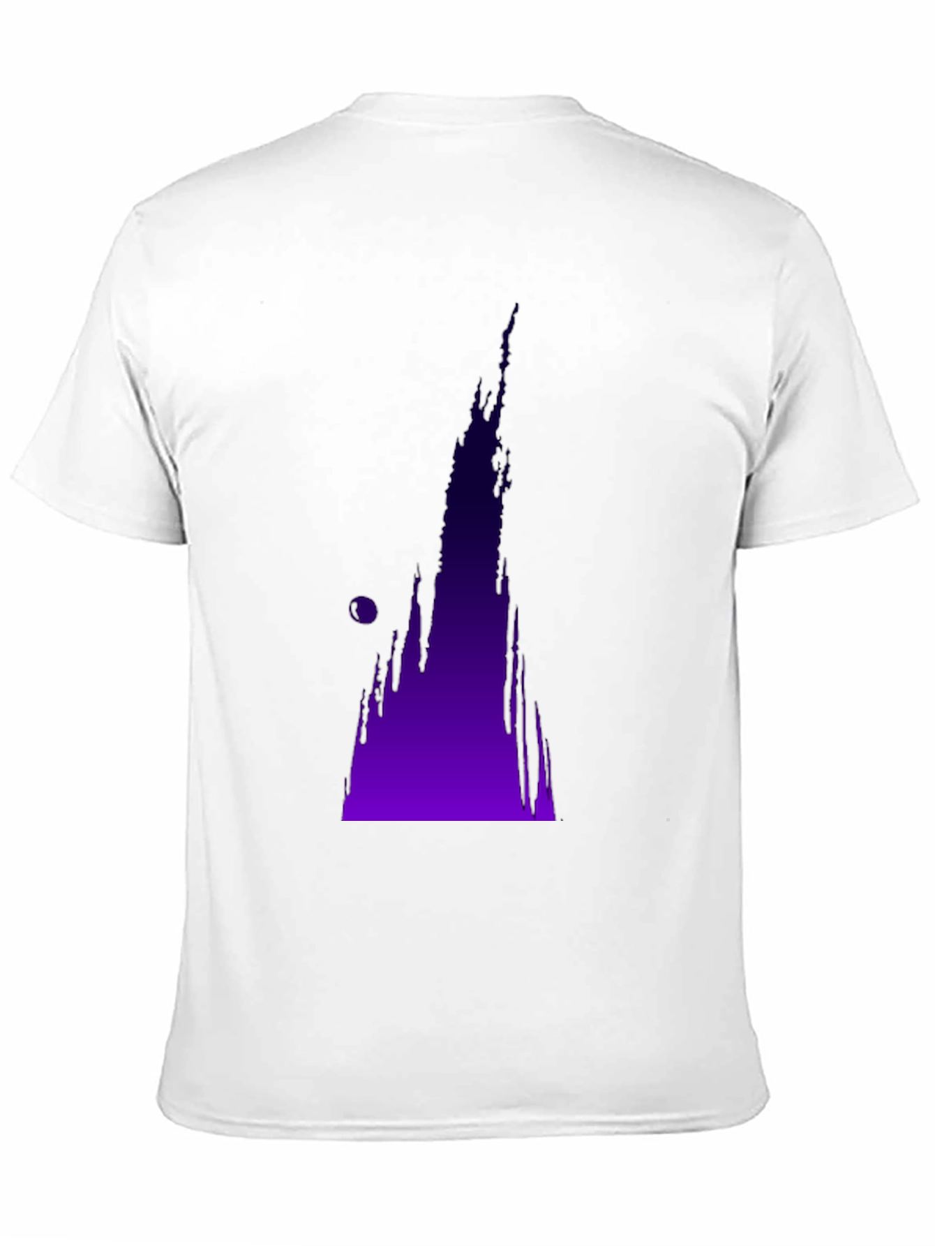 Abstract Purple Drip Design Black T-Shirt