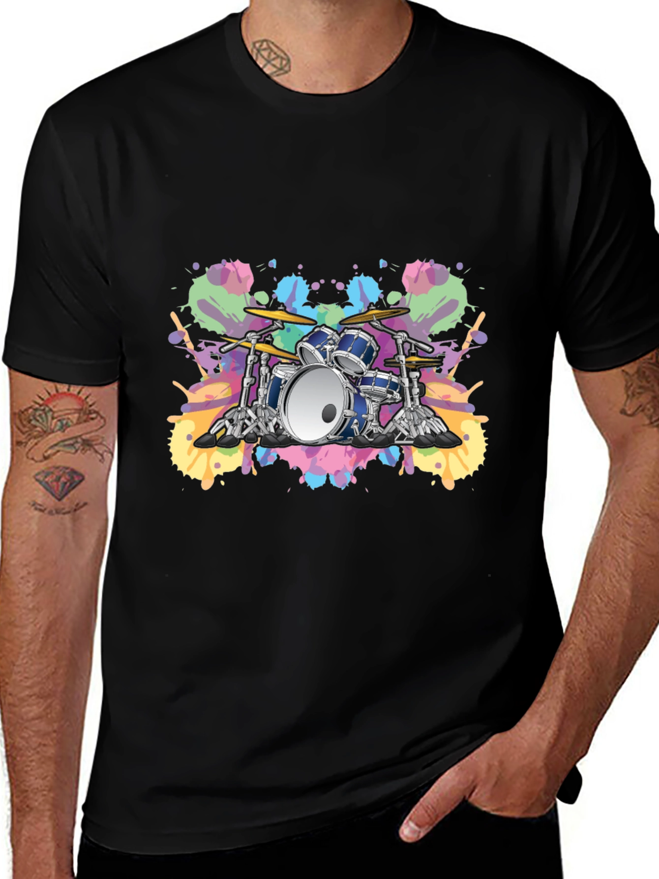 Drum Set Graphic Tee - Musicians Style