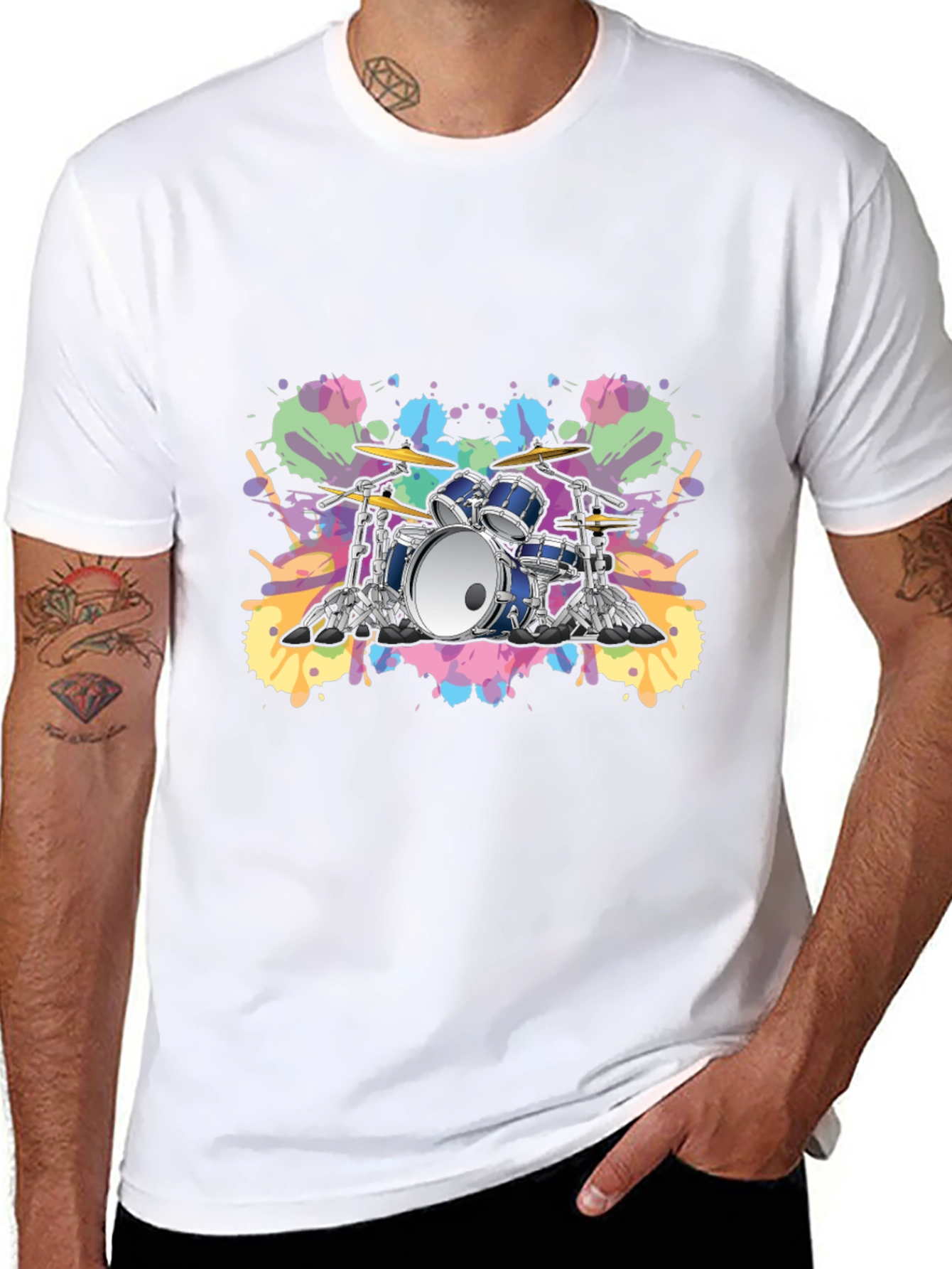 Drum Set Graphic Tee - Musicians Style