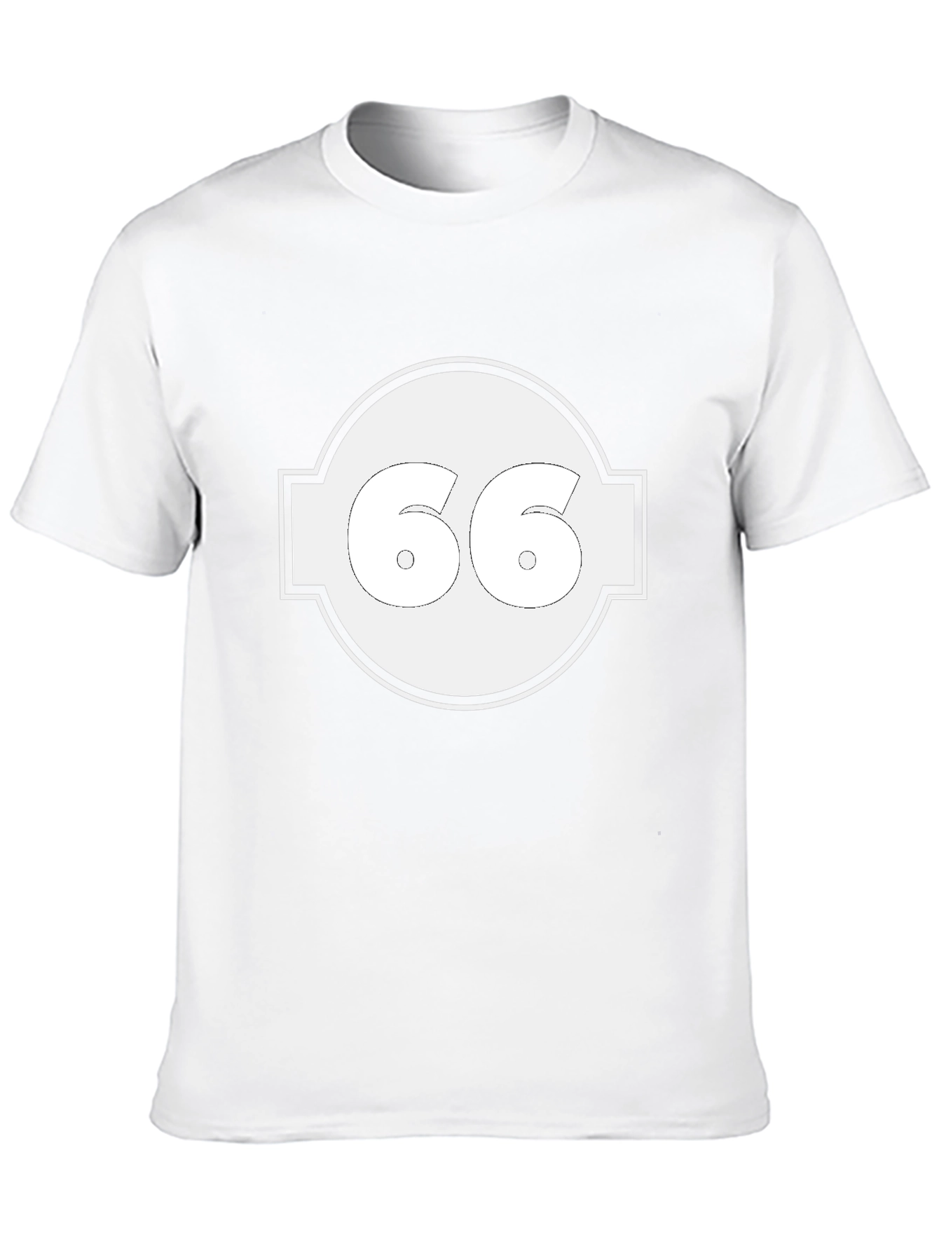 Retro Number 66 Graphic Tee - Black T-Shirt