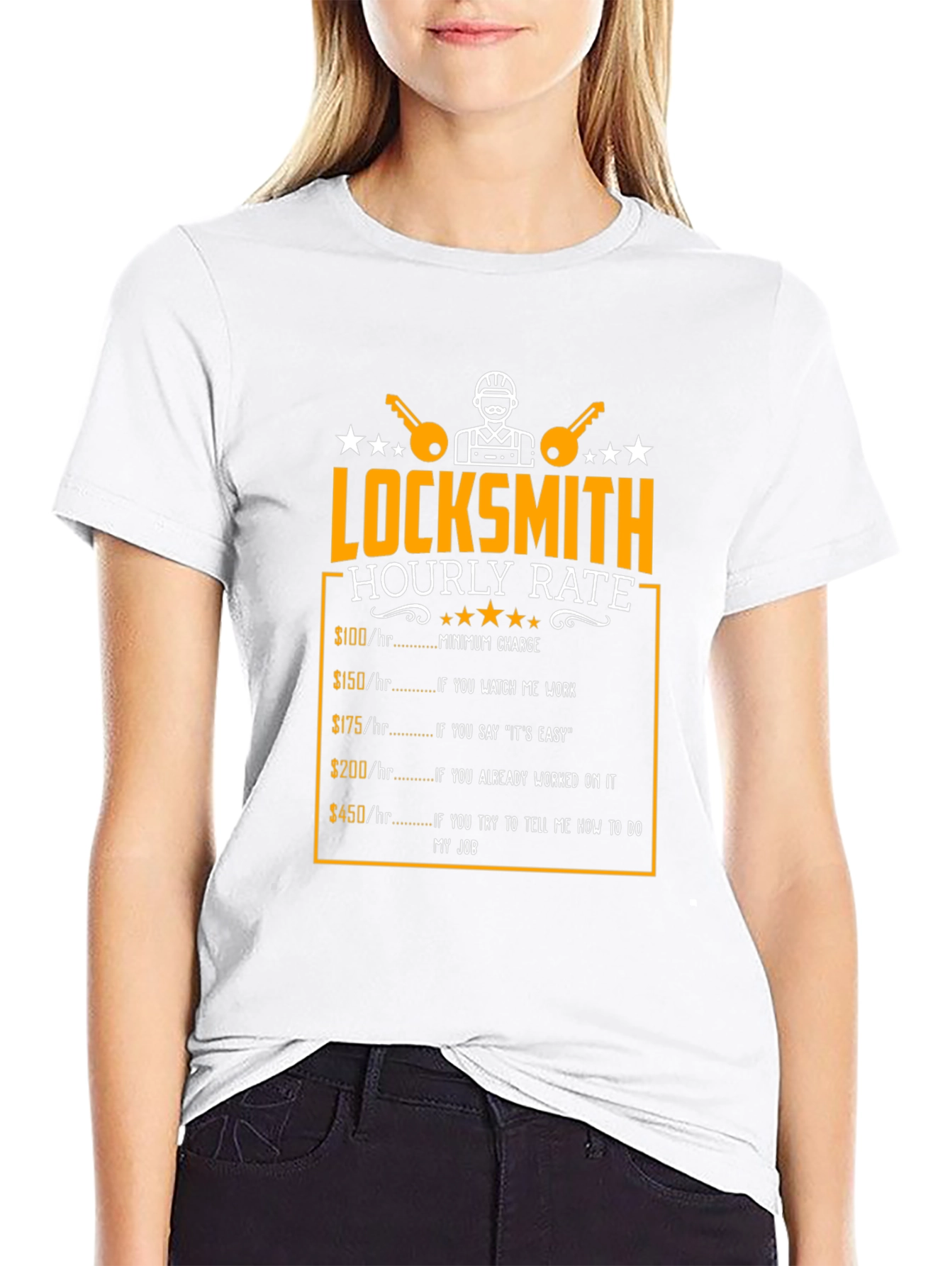Locksmith Hourly Rate Funny Graphic T-Shirt
