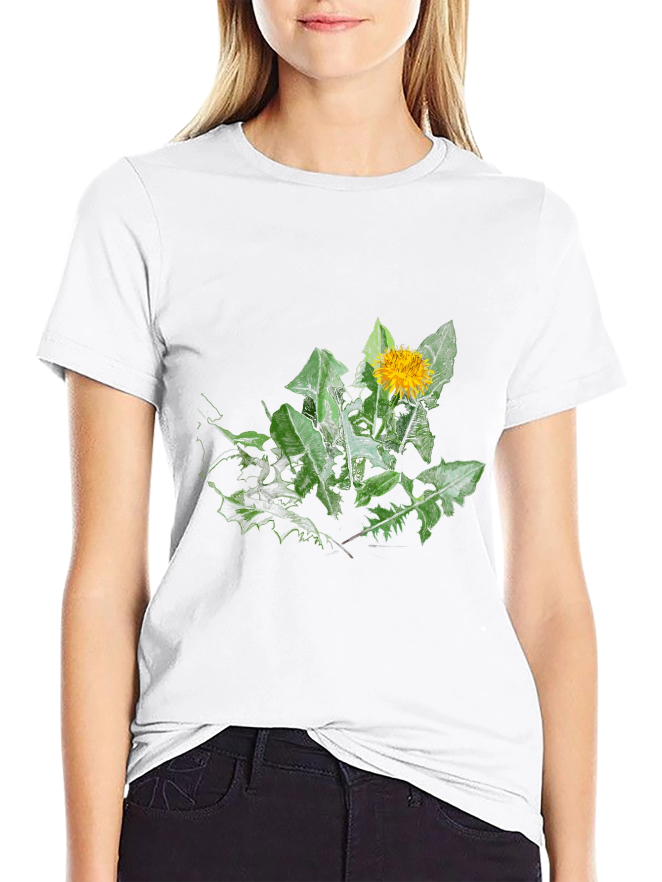 Dandelion Graphic Black T-Shirt