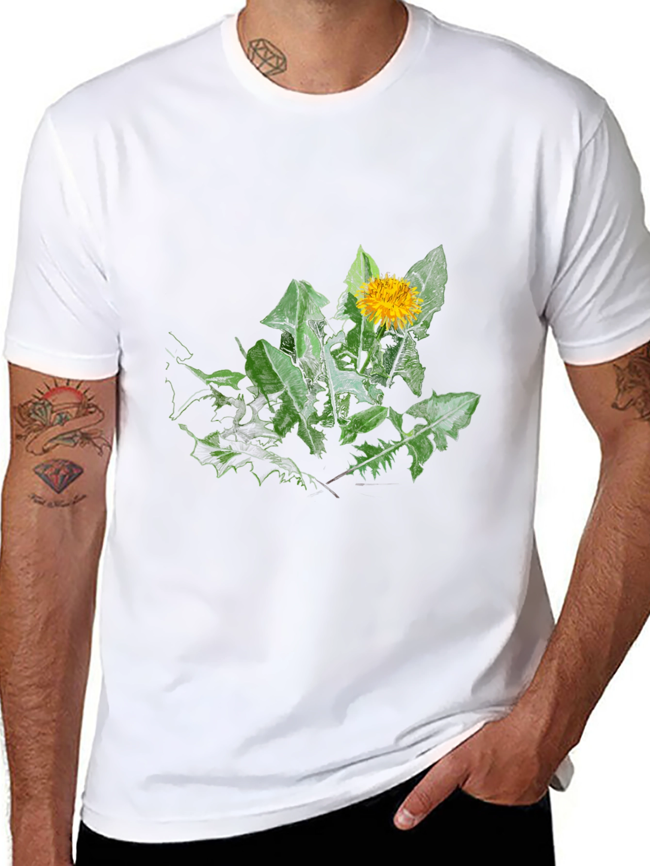 Dandelion Graphic Black T-Shirt