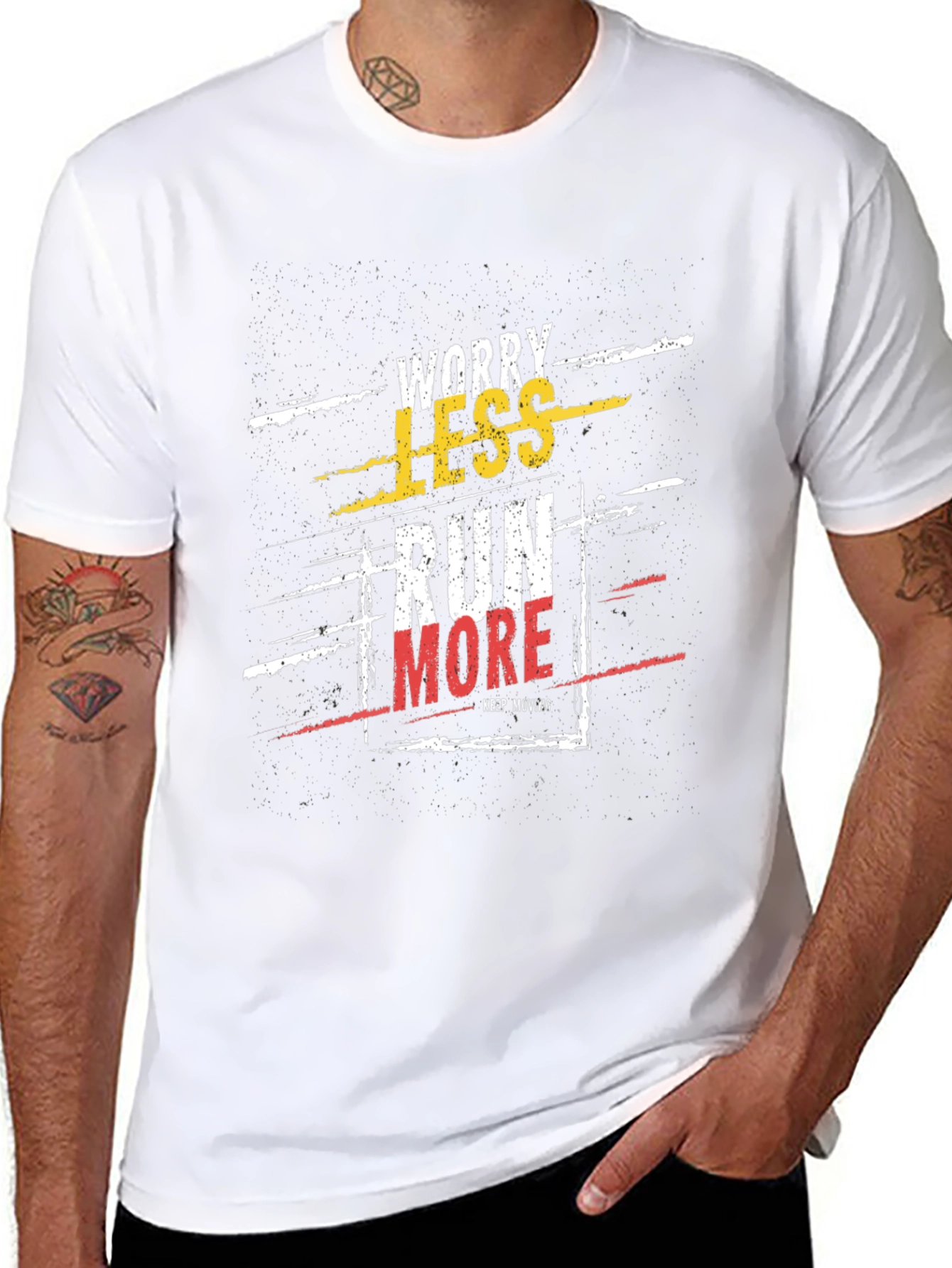 Worry Less Run More Graphic T-Shirt