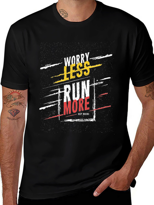 Worry Less Run More Graphic T-Shirt