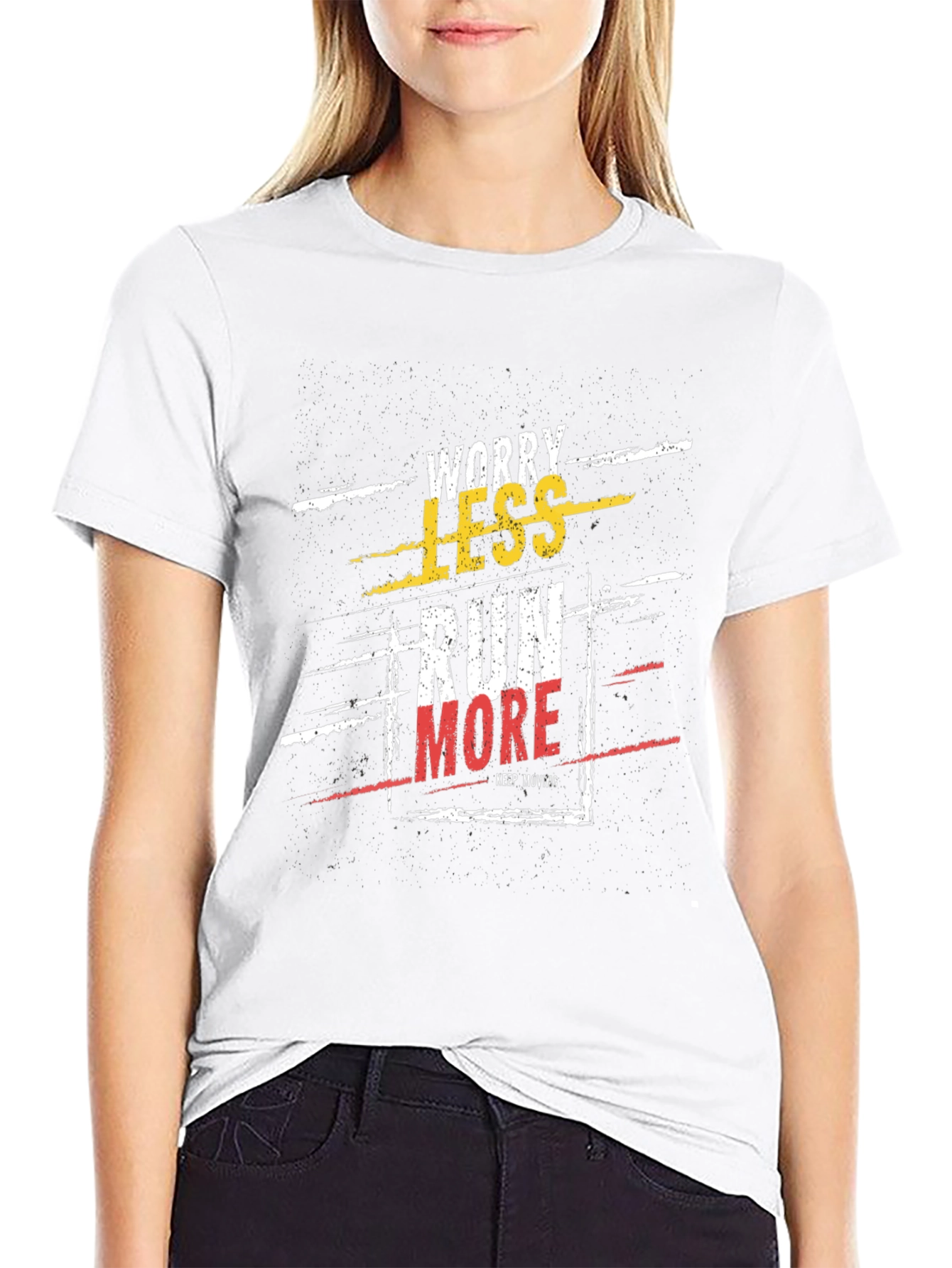 Worry Less Run More Graphic T-Shirt