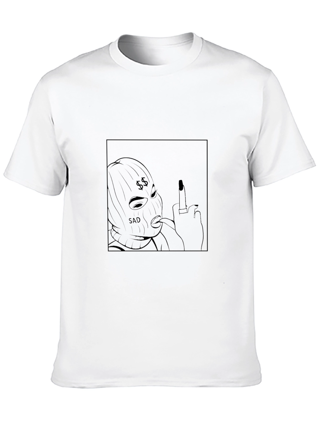 Black Graphic T-Shirt - SAD Design