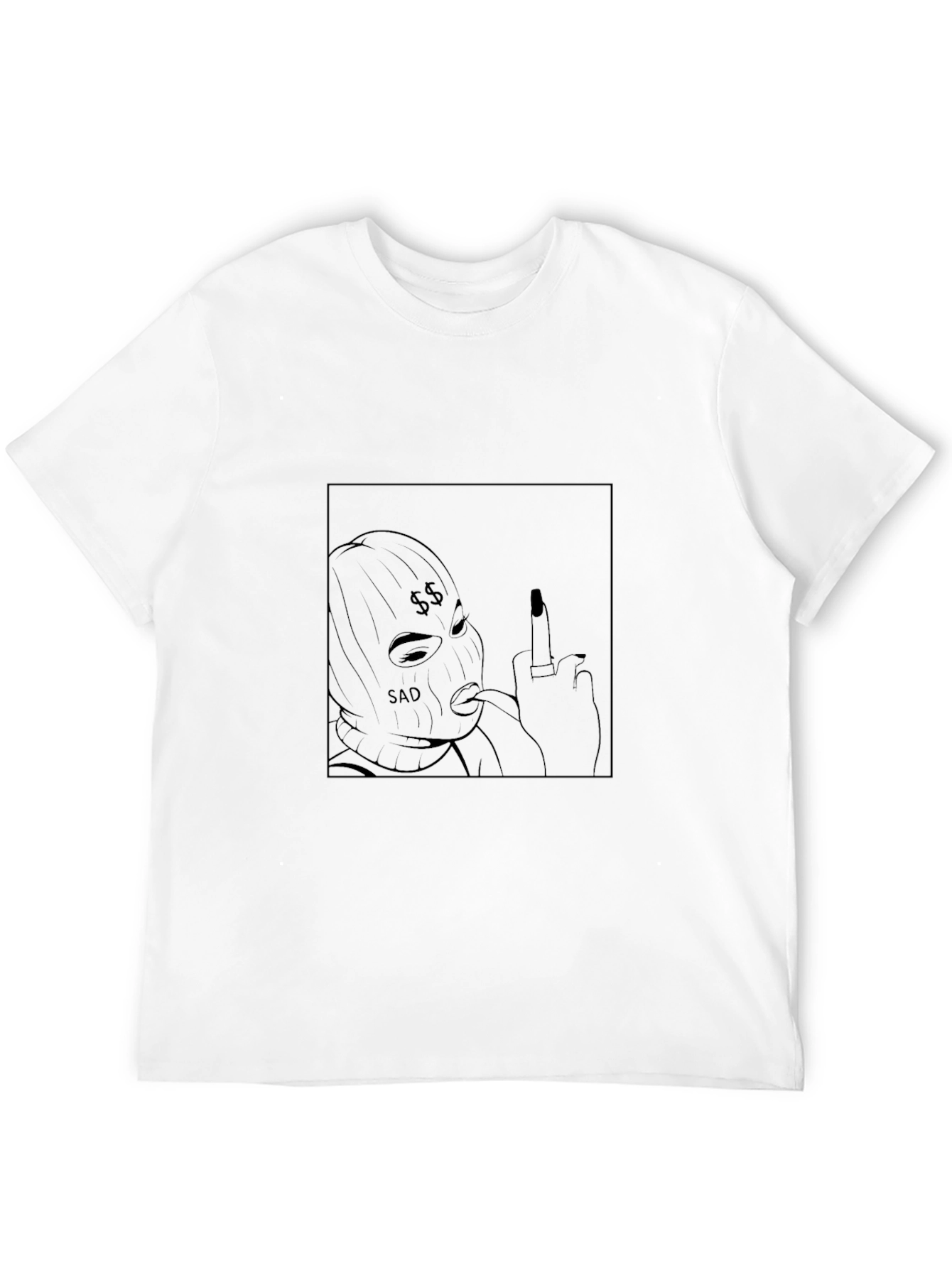 Black Graphic T-Shirt - SAD Design