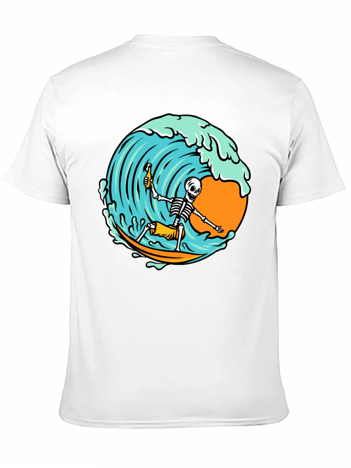 Surfing Skeleton Graphic T-Shirt