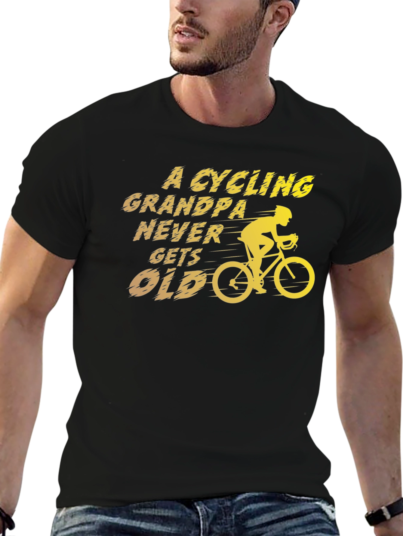 Cycling Grandpa T-Shirt - Never Gets Old