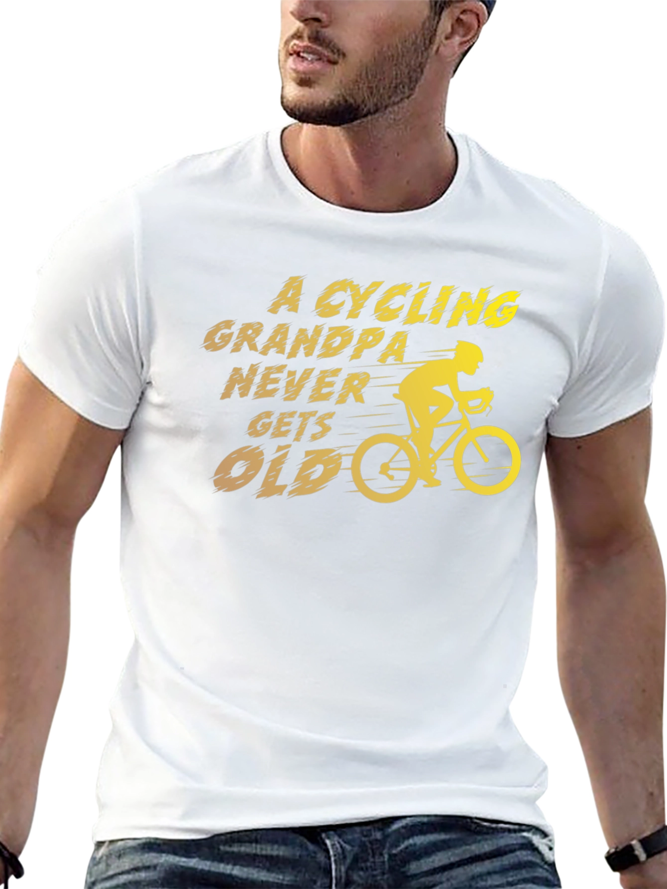 Cycling Grandpa T-Shirt - Never Gets Old
