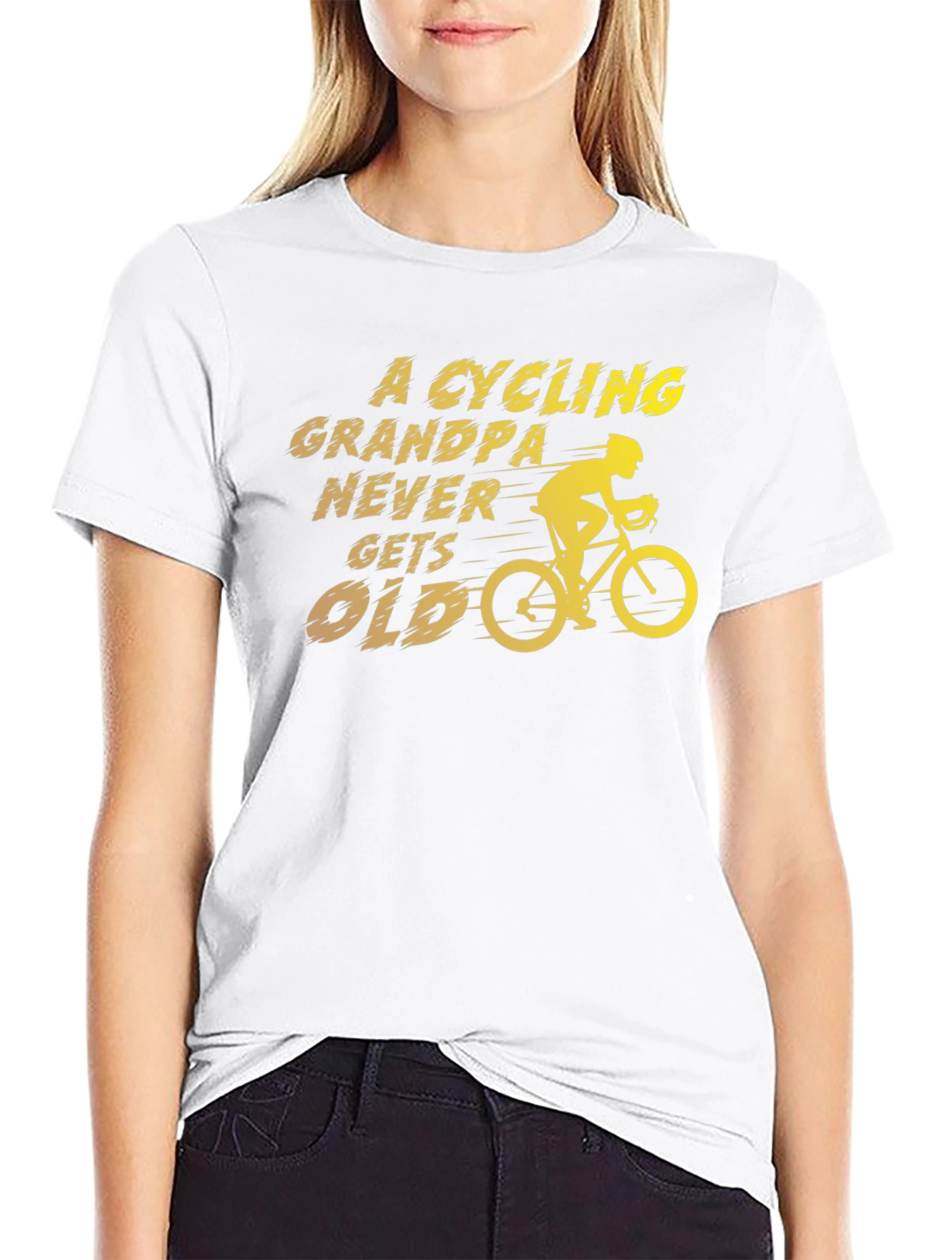 Cycling Grandpa T-Shirt - Never Gets Old
