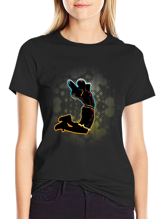 Black T-Shirt with Sport Graphic