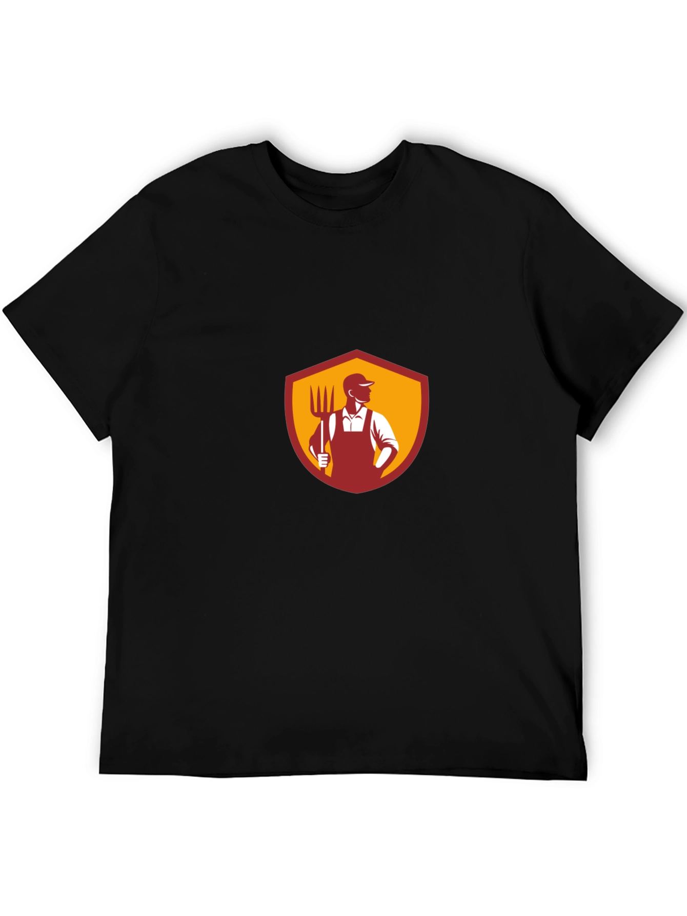 Farmer Graphic T-Shirt - Black Cotton Tee
