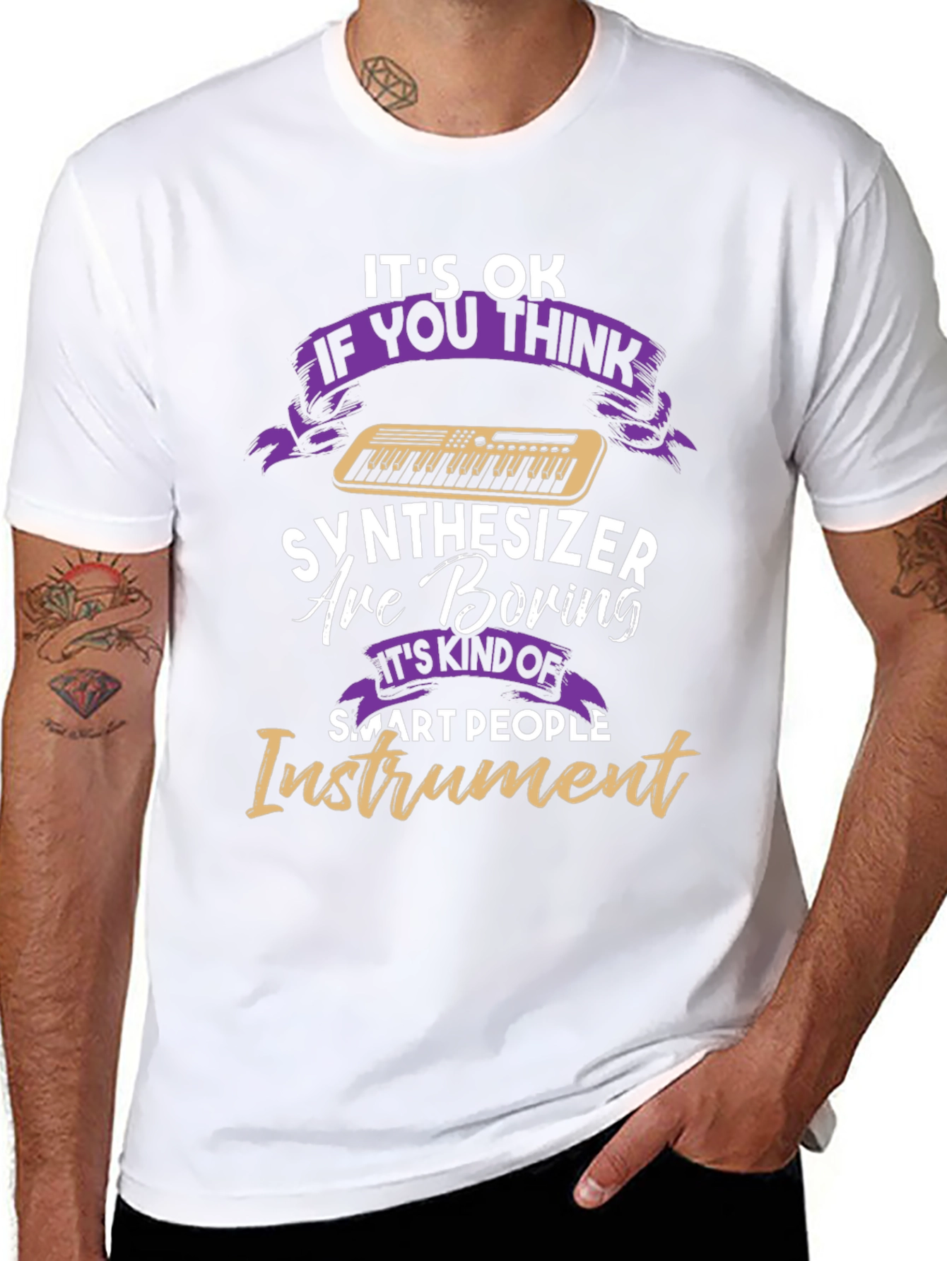 Synthesizer Boring? Funny Musician T-Shirt