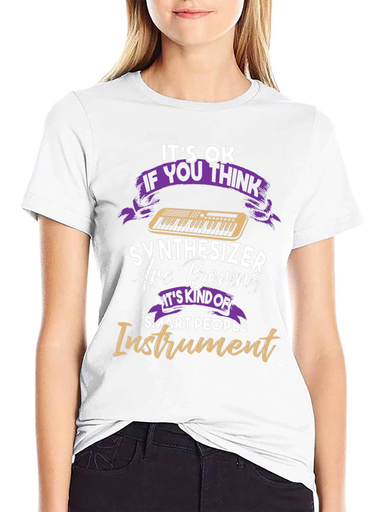 Synthesizer Boring? Funny Musician T-Shirt