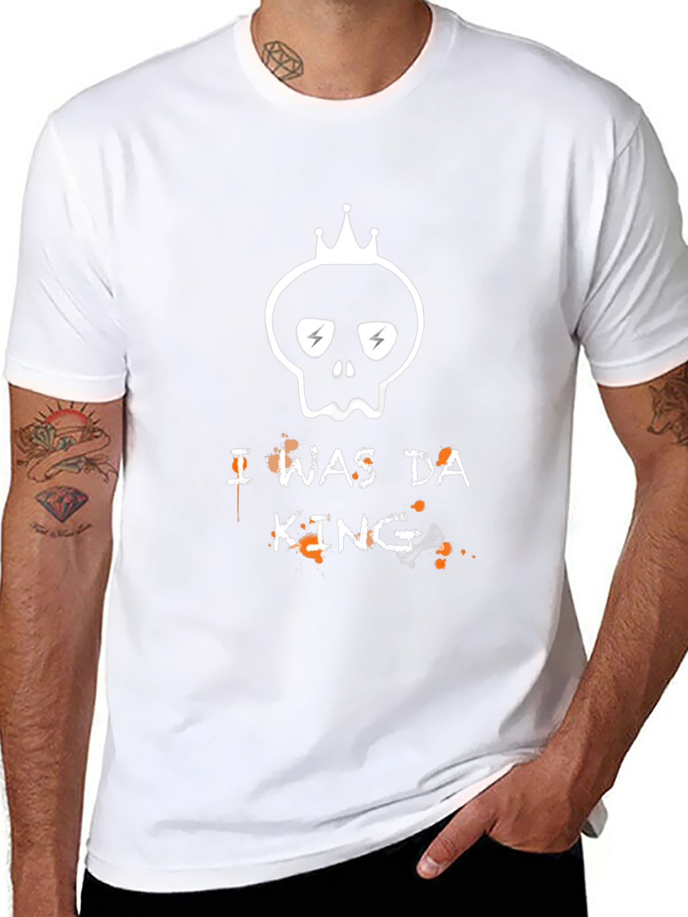 I Was Da King Graphic Tee - Black