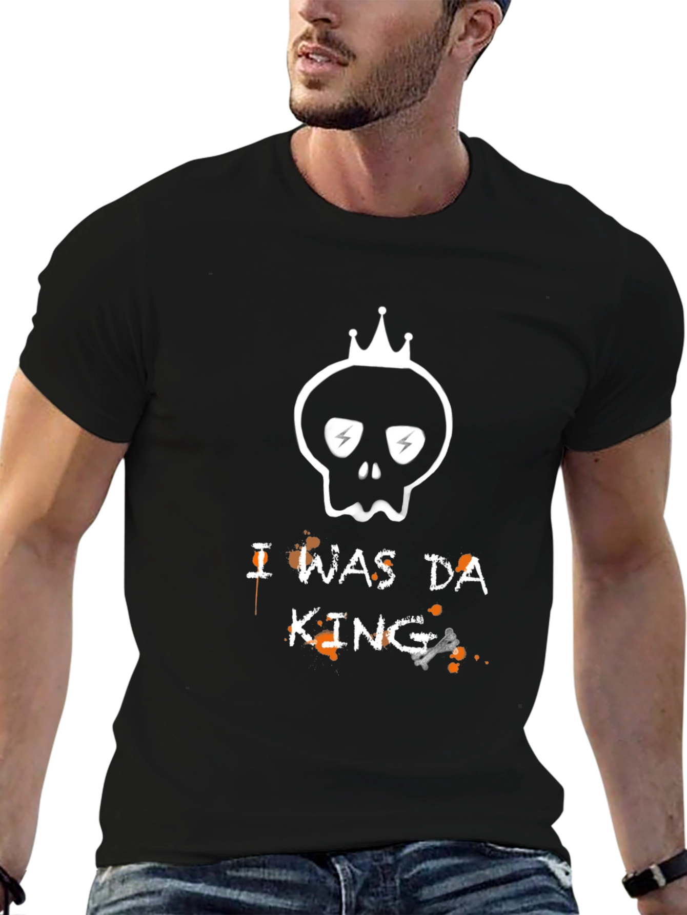 I Was Da King Graphic Tee - Black