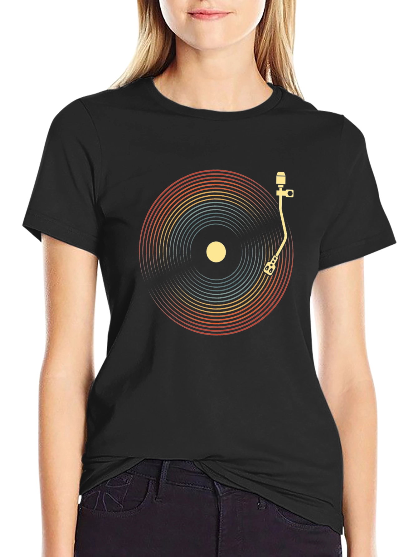 Retro Vinyl Record Player T-Shirt