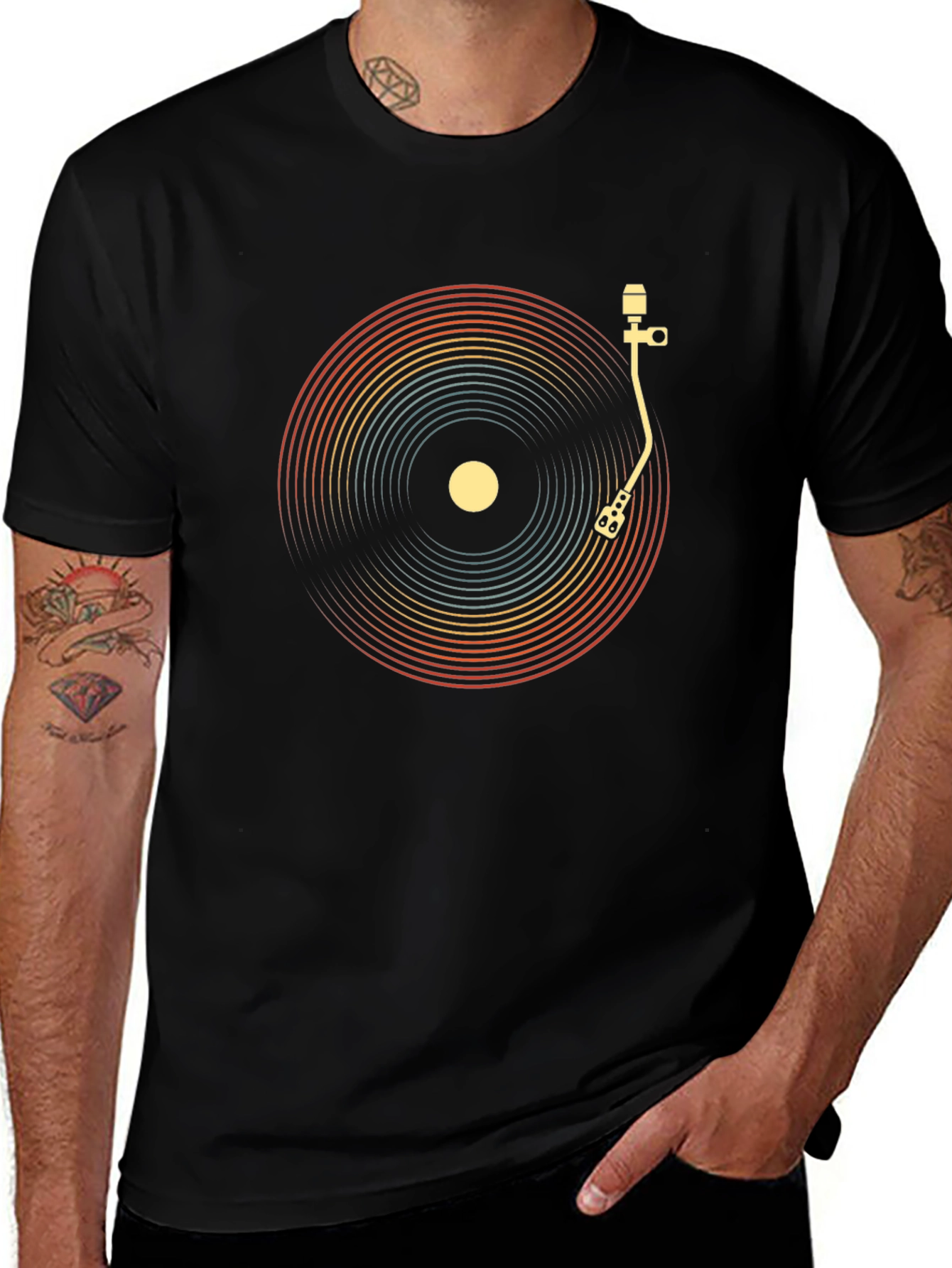 Retro Vinyl Record Player T-Shirt
