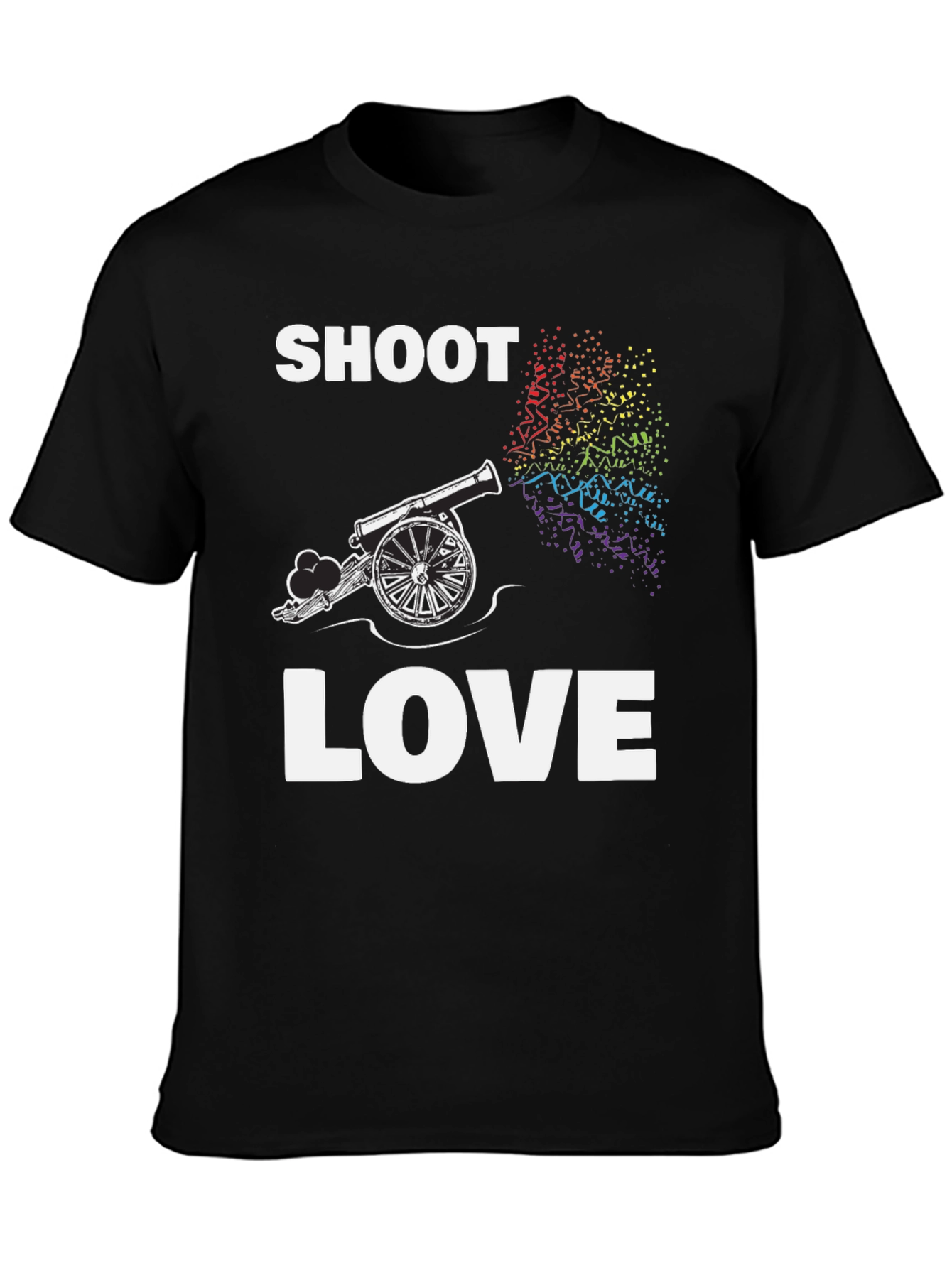 Shoot Love Cannon T-Shirt - Rainbow Pride