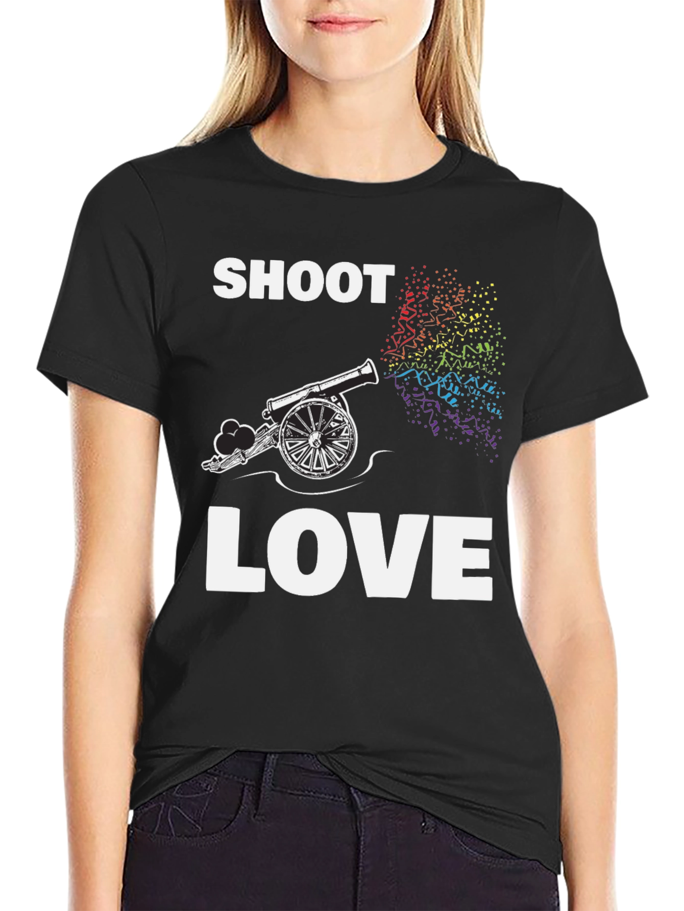Shoot Love Cannon T-Shirt - Rainbow Pride