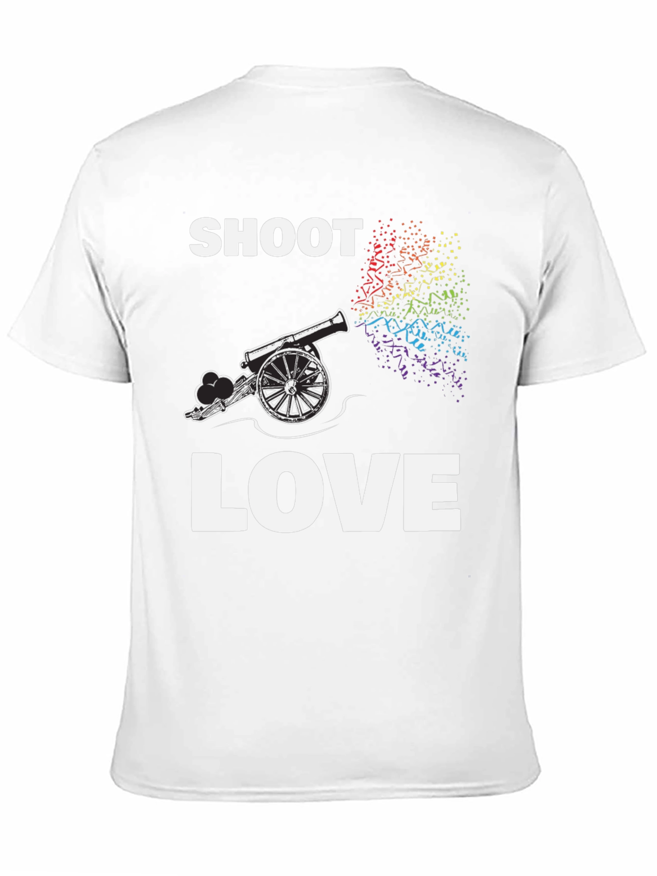 Shoot Love Cannon T-Shirt - Rainbow Pride