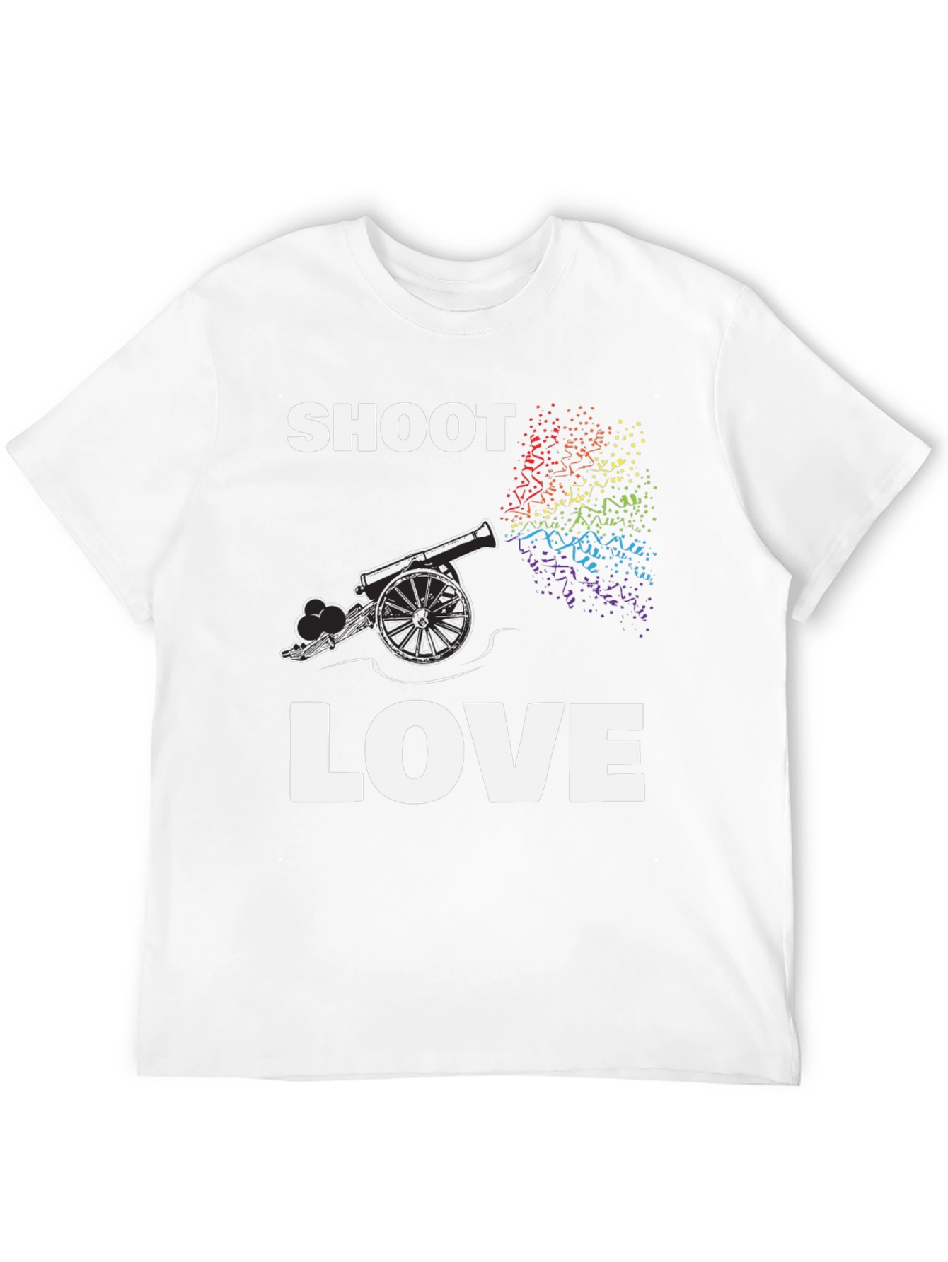 Shoot Love Cannon T-Shirt - Rainbow Pride