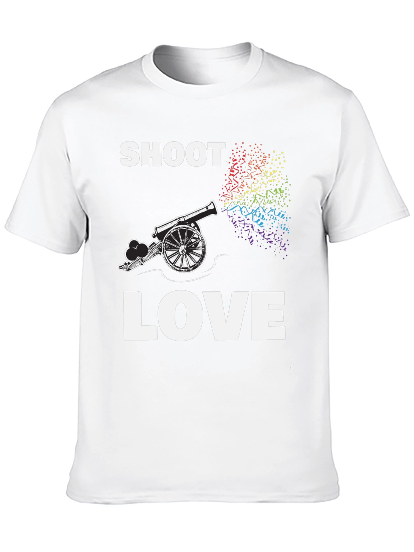 Shoot Love Cannon T-Shirt - Rainbow Pride
