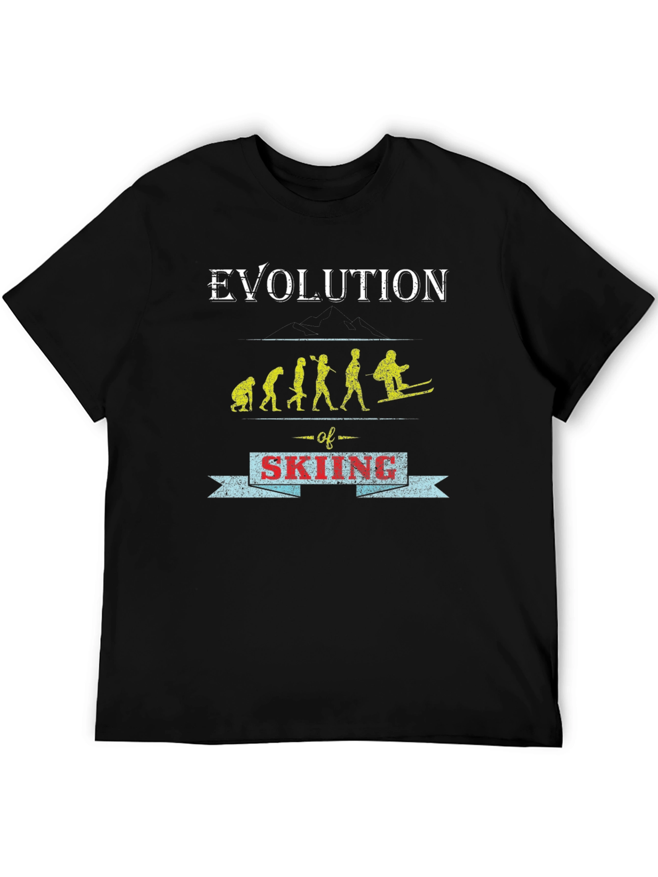 Evolution of Skiing Graphic Tee - Black
