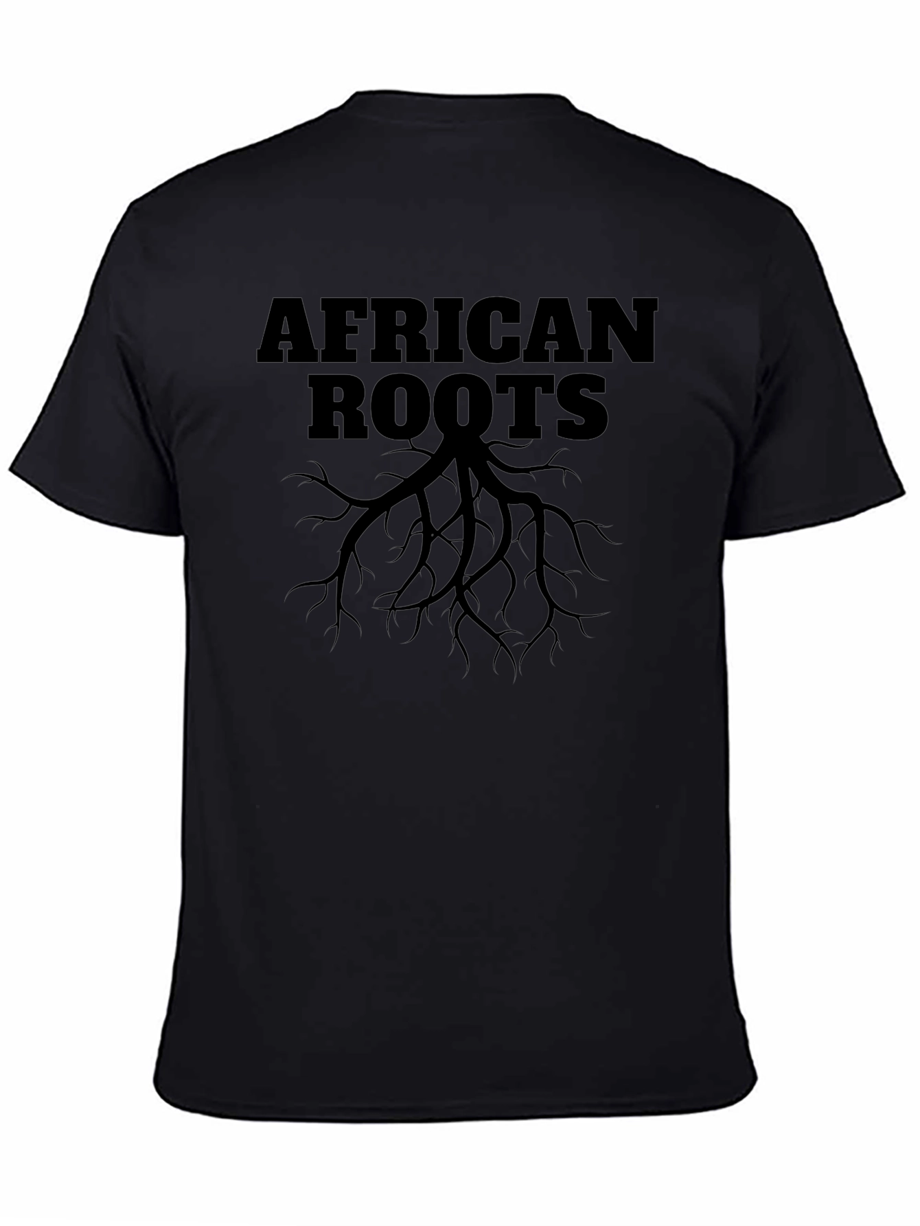 African Roots Graphic T-Shirt - Black Cotton Tee