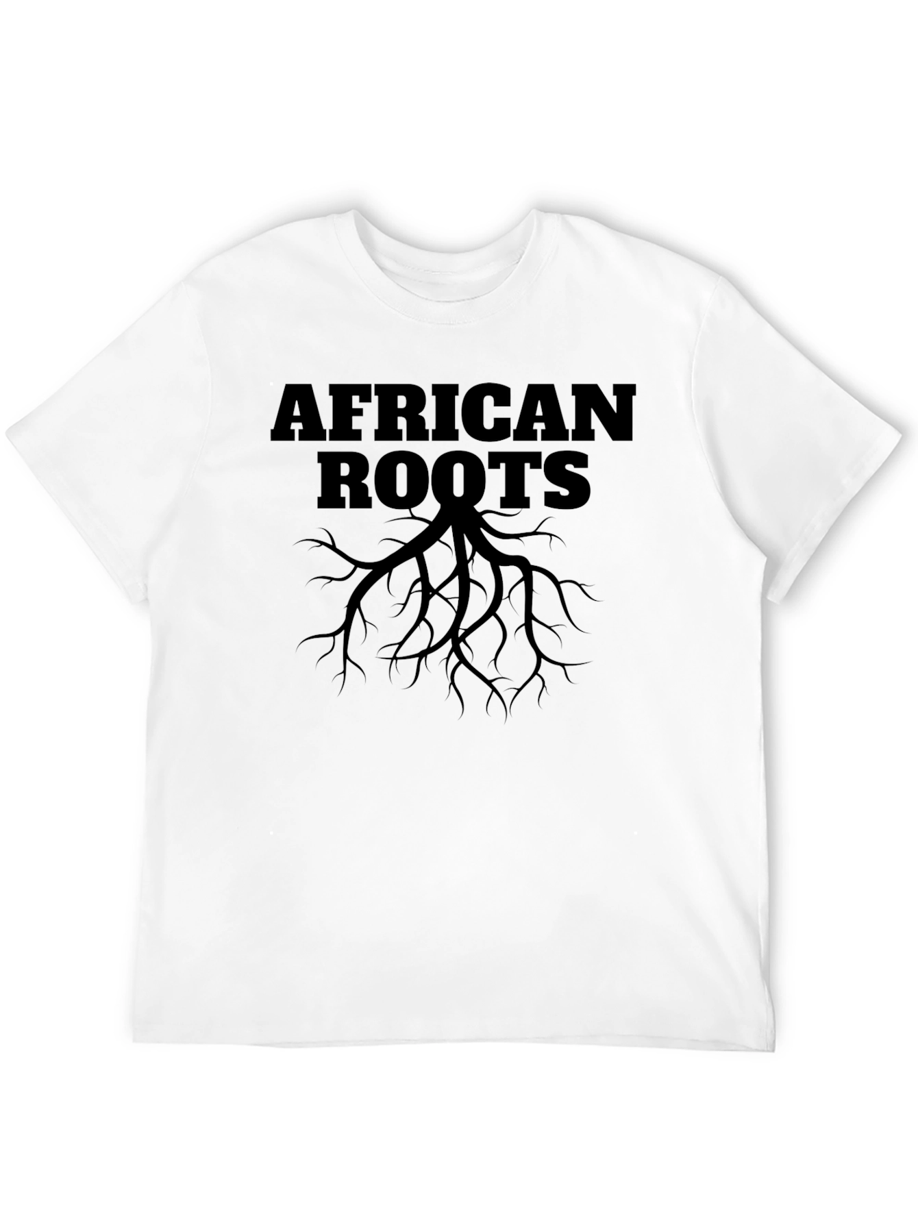 African Roots Graphic T-Shirt - Black Cotton Tee