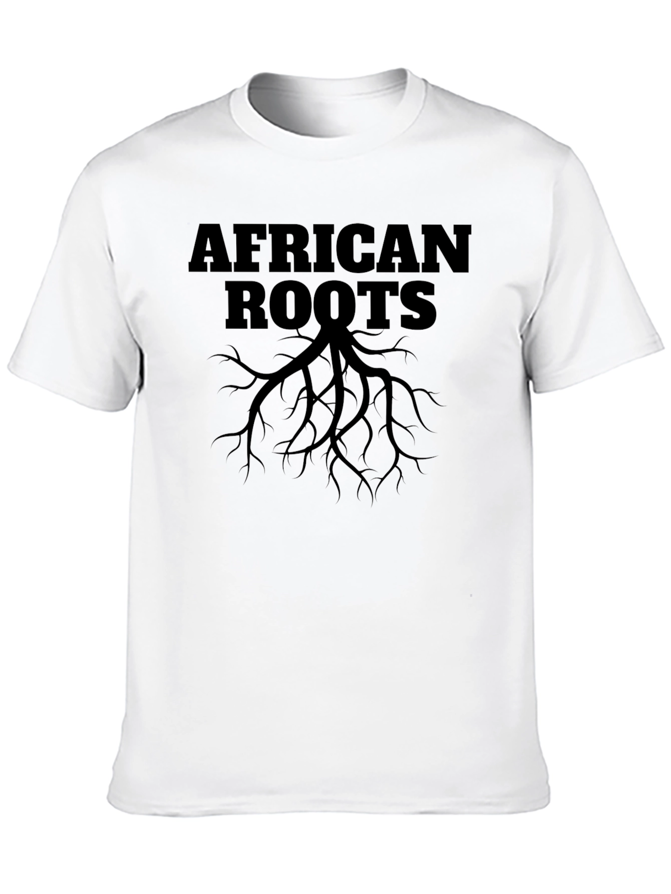 African Roots Graphic T-Shirt - Black Cotton Tee