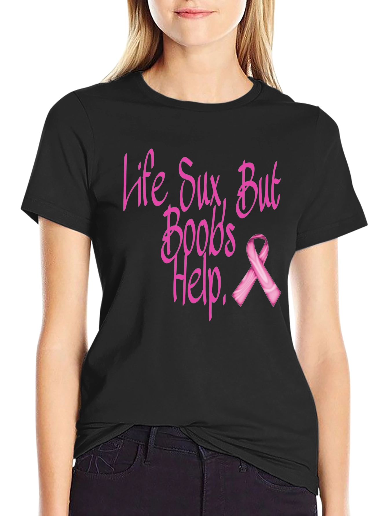 Life Sux Boobs Help T-Shirt