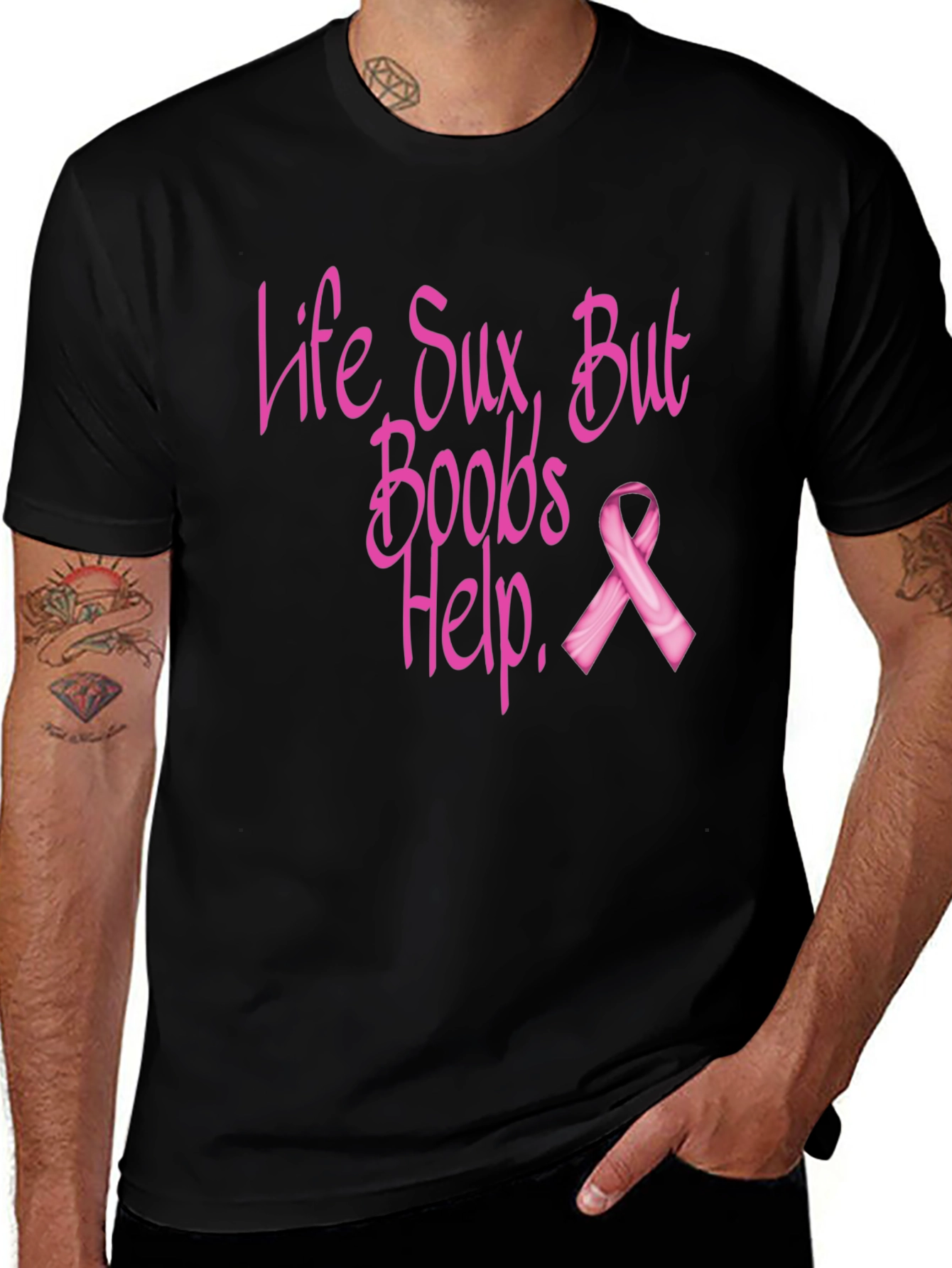 Life Sux Boobs Help T-Shirt