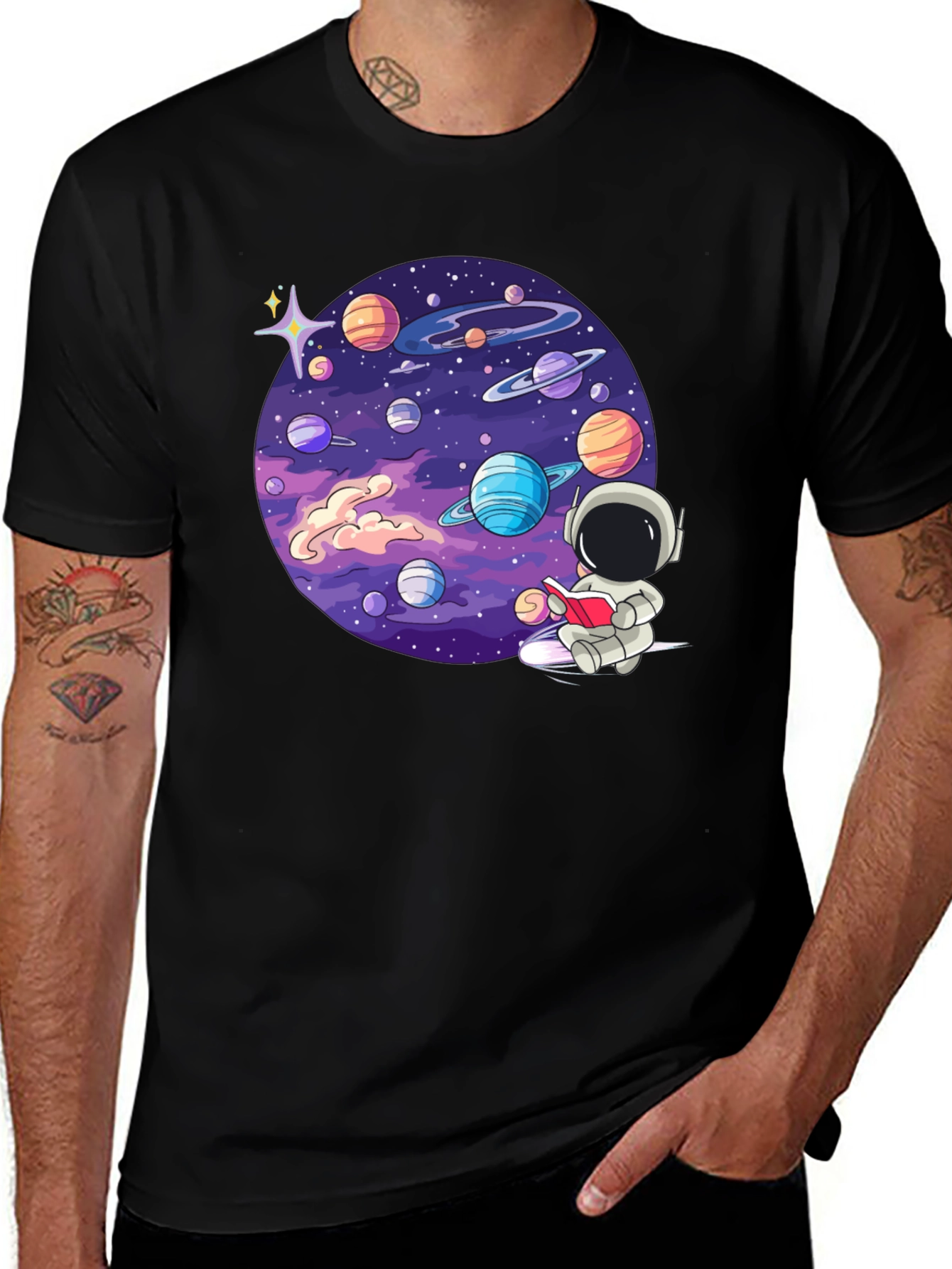 Astronaut Galaxy Graphic T-Shirt