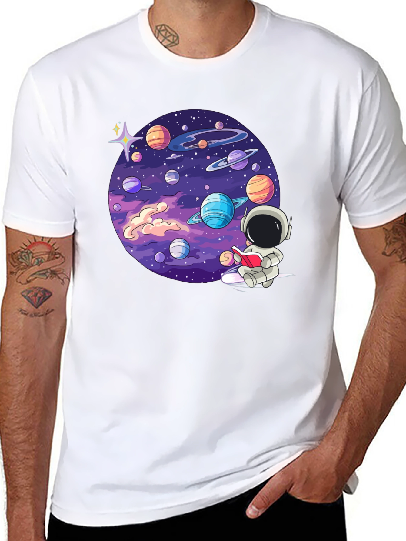Astronaut Galaxy Graphic T-Shirt