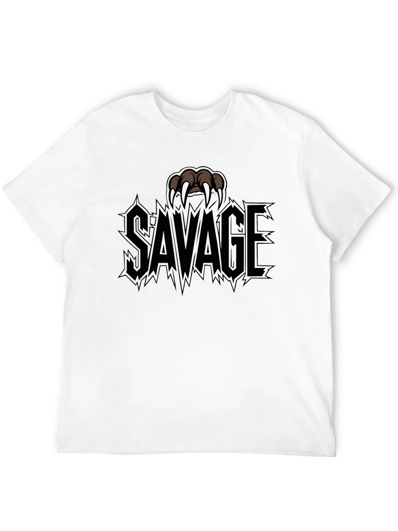 Savage Claw Graphic Print T-Shirt - Black
