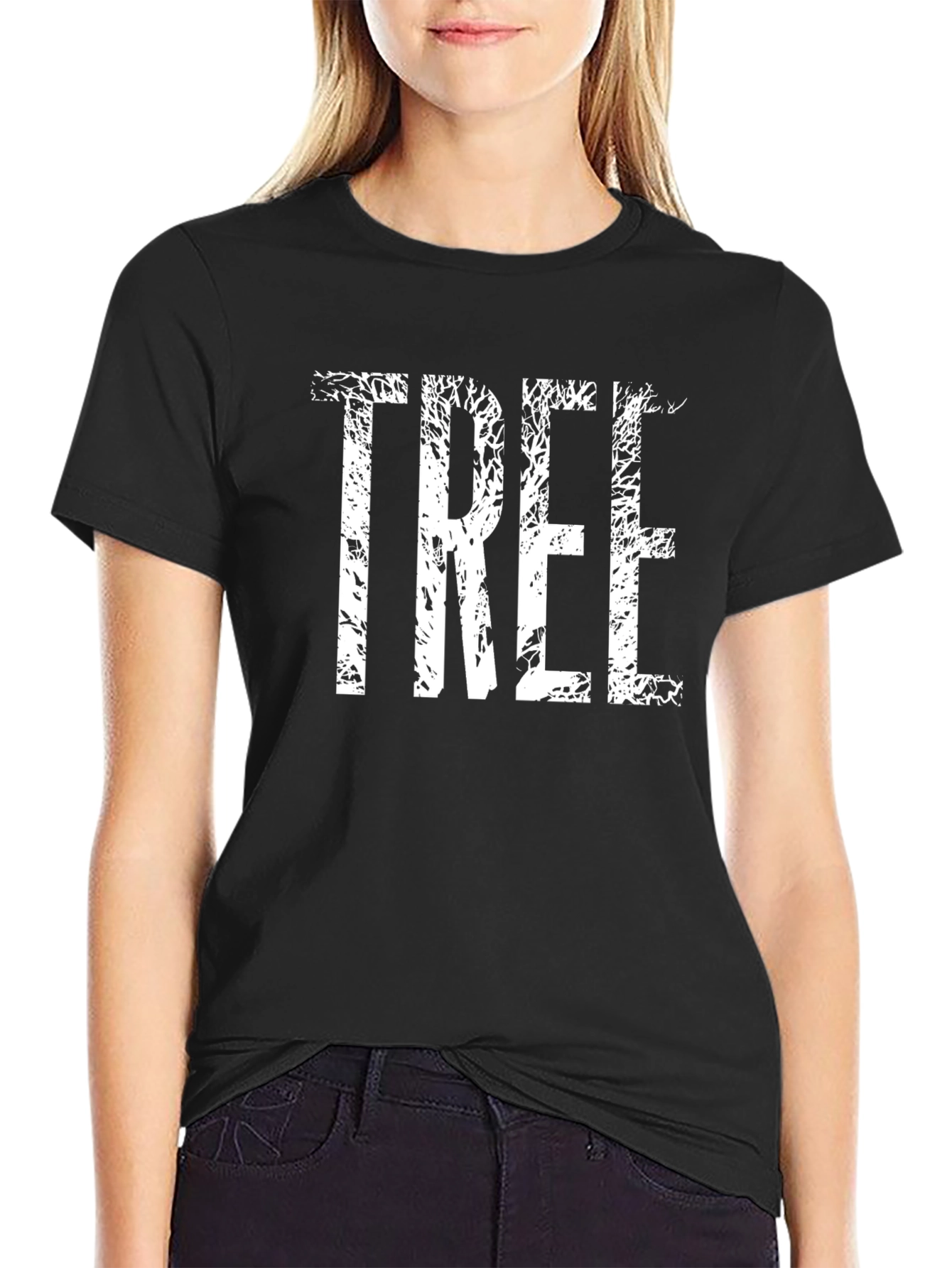 Nature Inspired Tree Graphic Tee - Soft Black Shirt