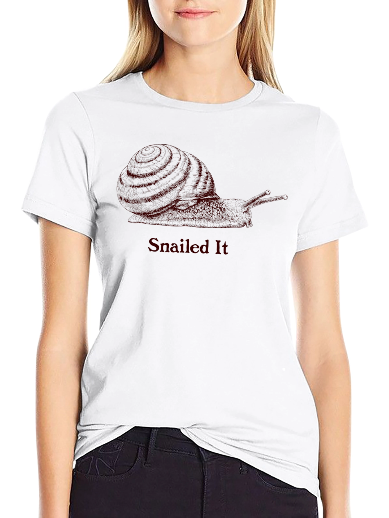 Snailed It Funny Snail Graphic T-Shirt