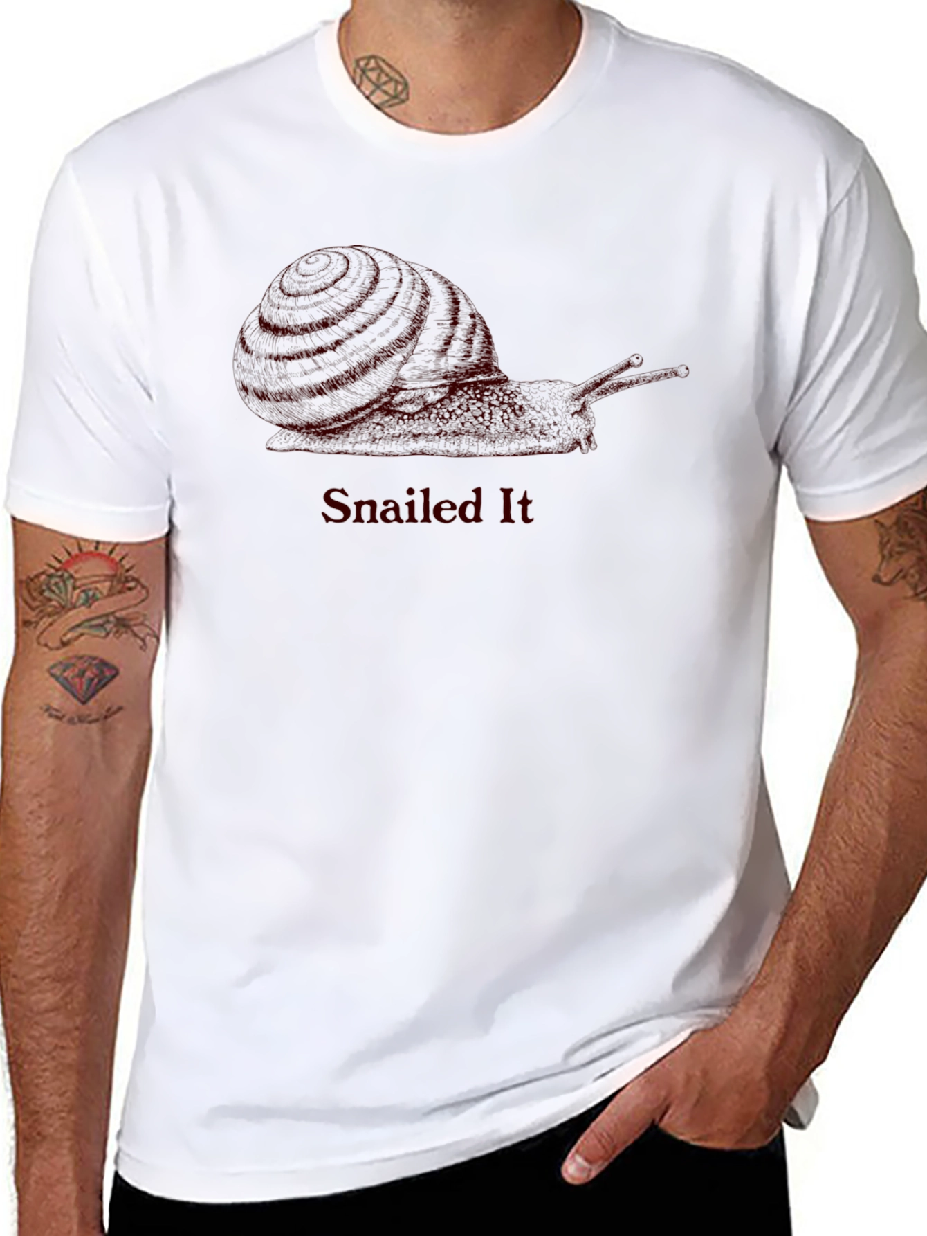 Snailed It Funny Snail Graphic T-Shirt