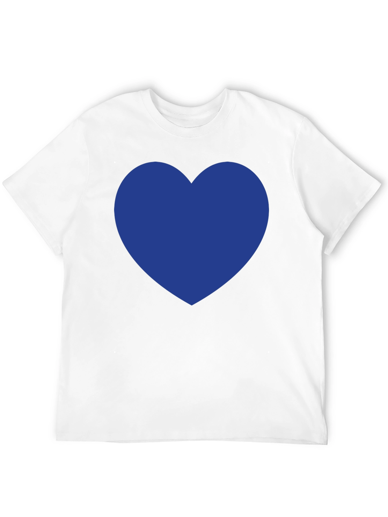Black T-Shirt with Blue Heart Graphic
