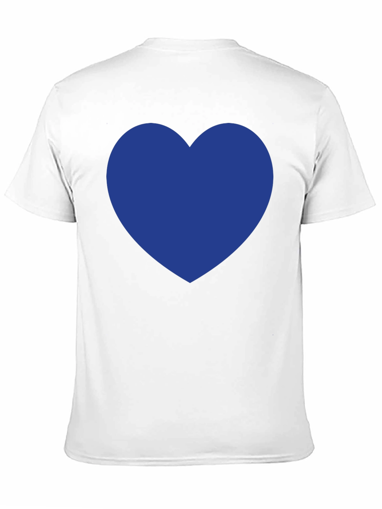 Black T-Shirt with Blue Heart Graphic