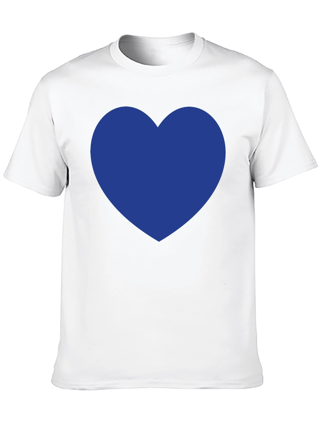 Black T-Shirt with Blue Heart Graphic