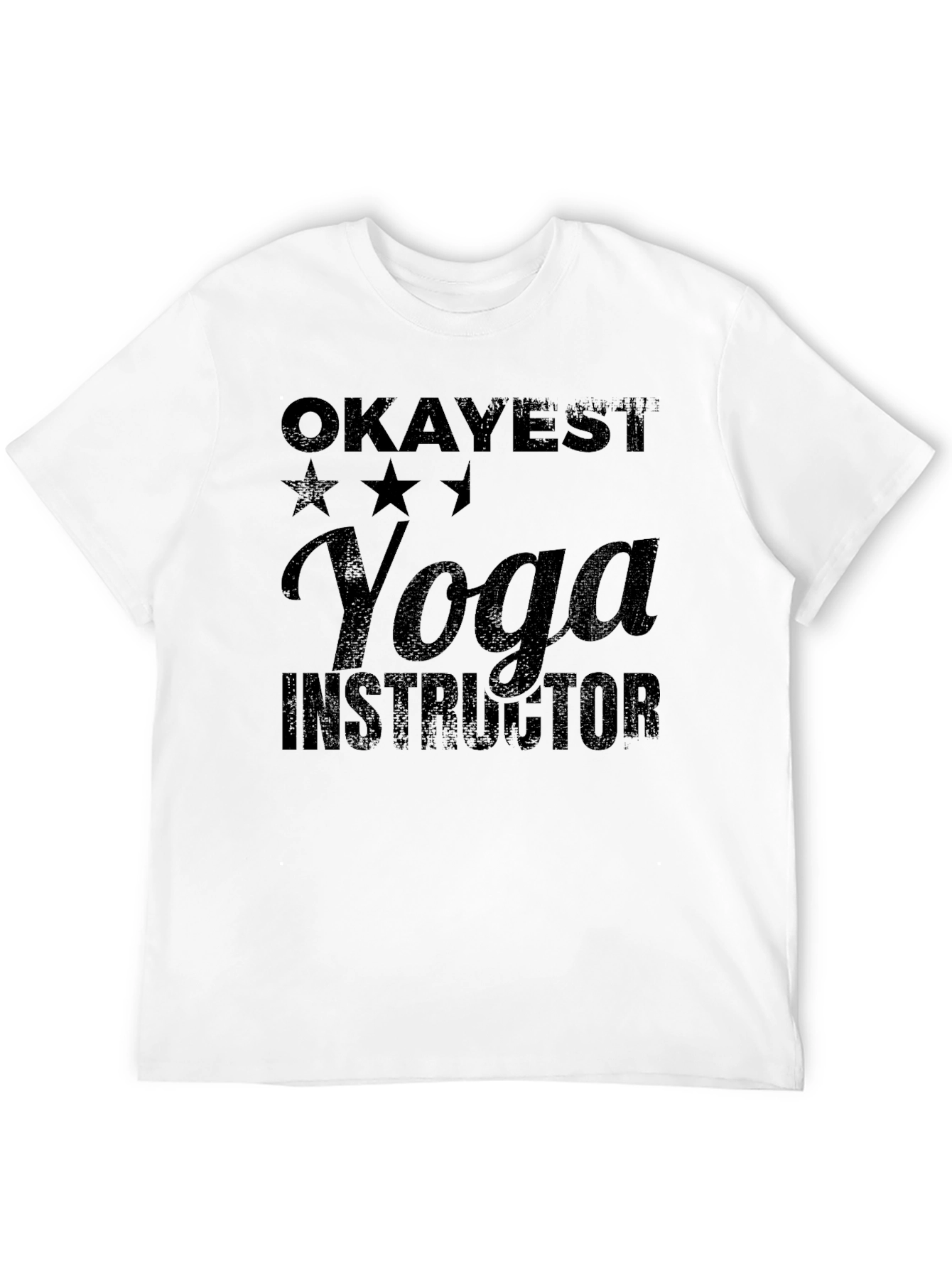 Okayest Yoga Instructor Black T-Shirt