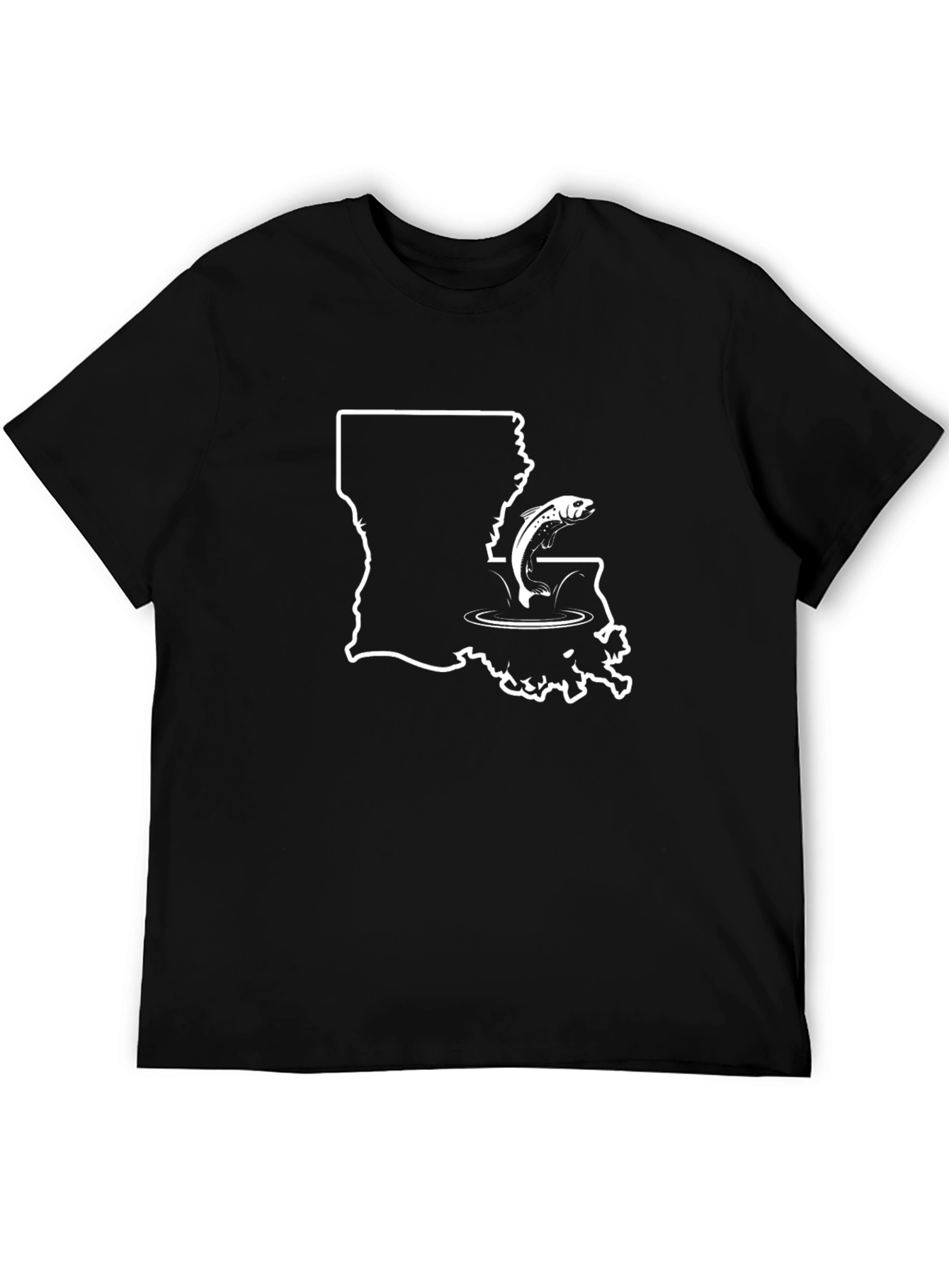 Louisiana Fishing Black T-Shirt