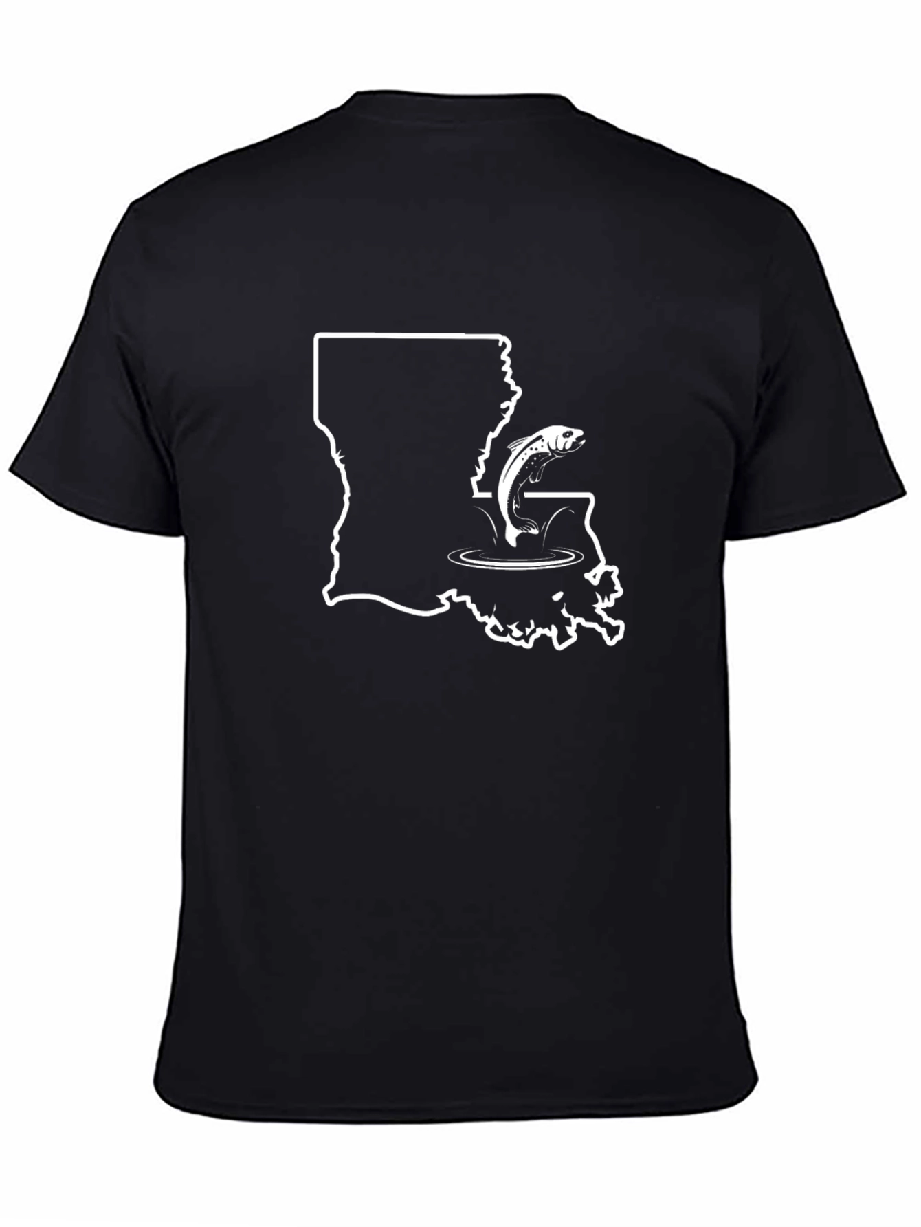 Louisiana Fishing Black T-Shirt